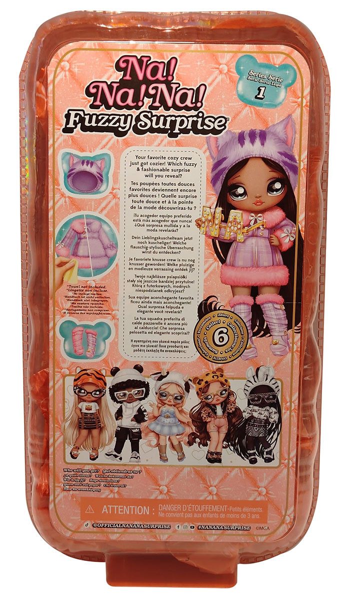 MGA ENTERTAINMENT Stehpuppe NA! NA! NA! Surprise Fuzzy Surprise Puppe Katzen-Look Boots Pelz