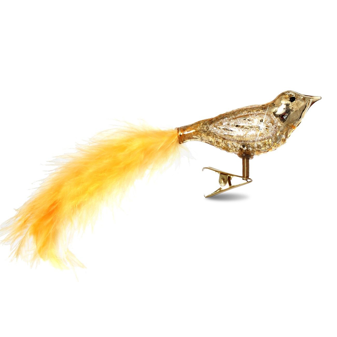 SIKORA Christbaumschmuck Clip Vogel 3er Set besondere Weihnachtskugel Glas Anhänger – BS351, Christbaumschmuck Deko - traditionell, witzig & außergewöhnlich