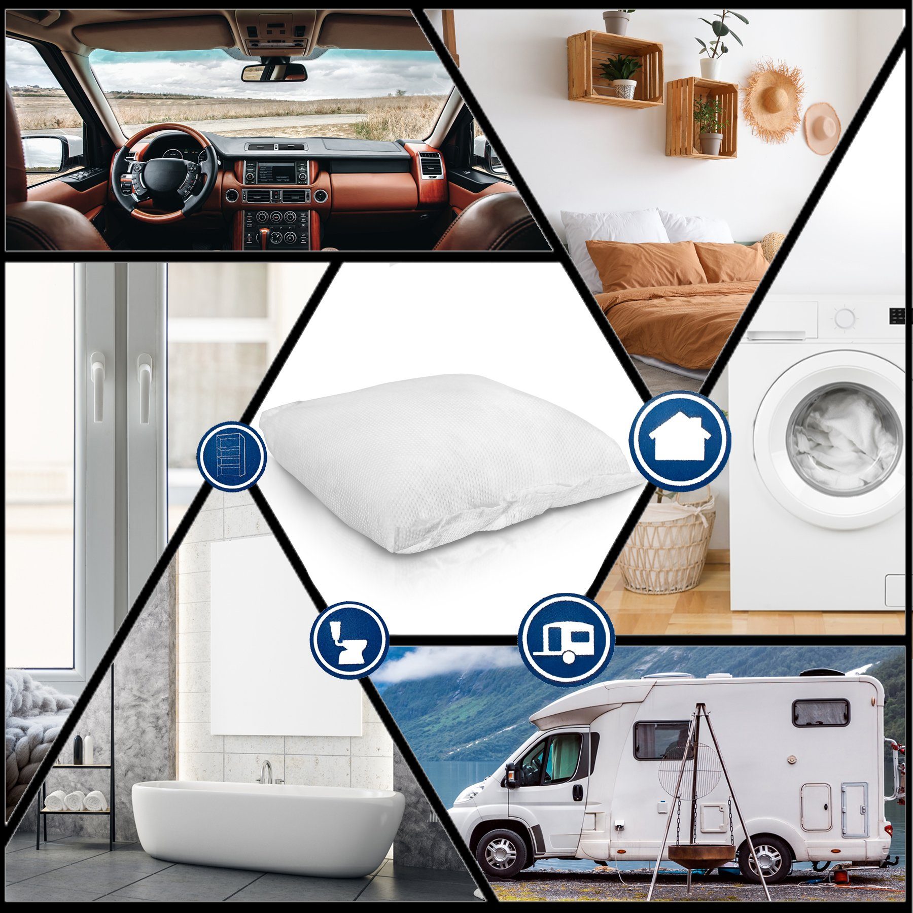 BigDean Granulat-Luftentfeuchter 6x 400g Luftentfeuchter Nachfüllpack Feuch günstig online kaufen