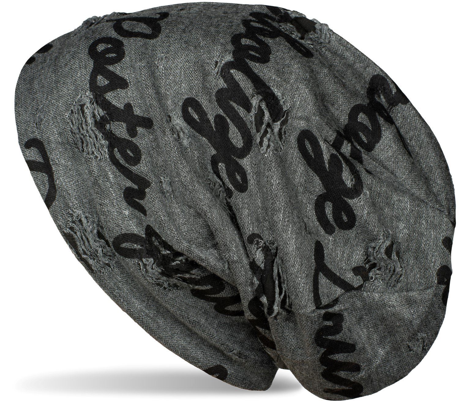 styleBREAKER Beanie Beanie mit Sprüche Print günstig online kaufen