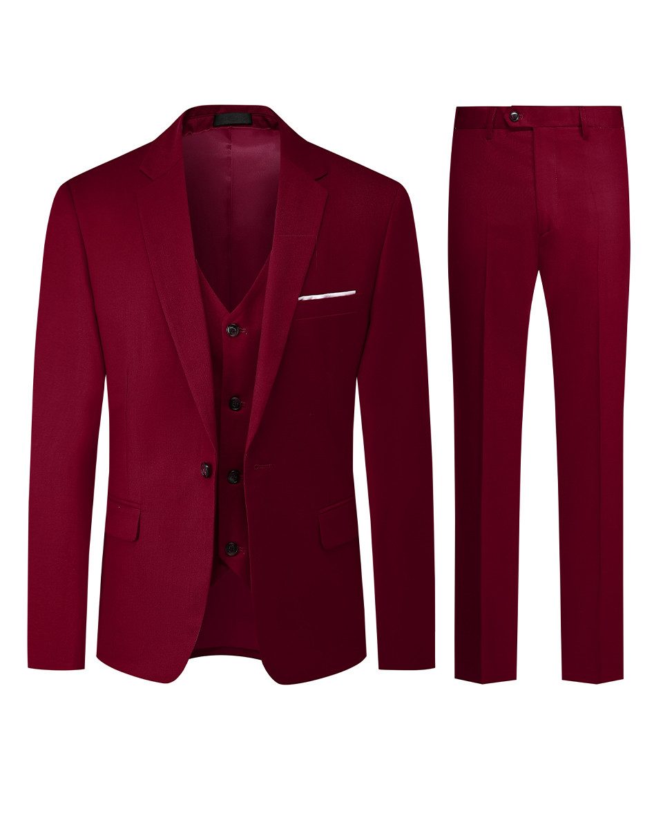 Allthemen Anzug (3 tlg) im Slim Fit ein Knopf Костюмы für Hochzeit