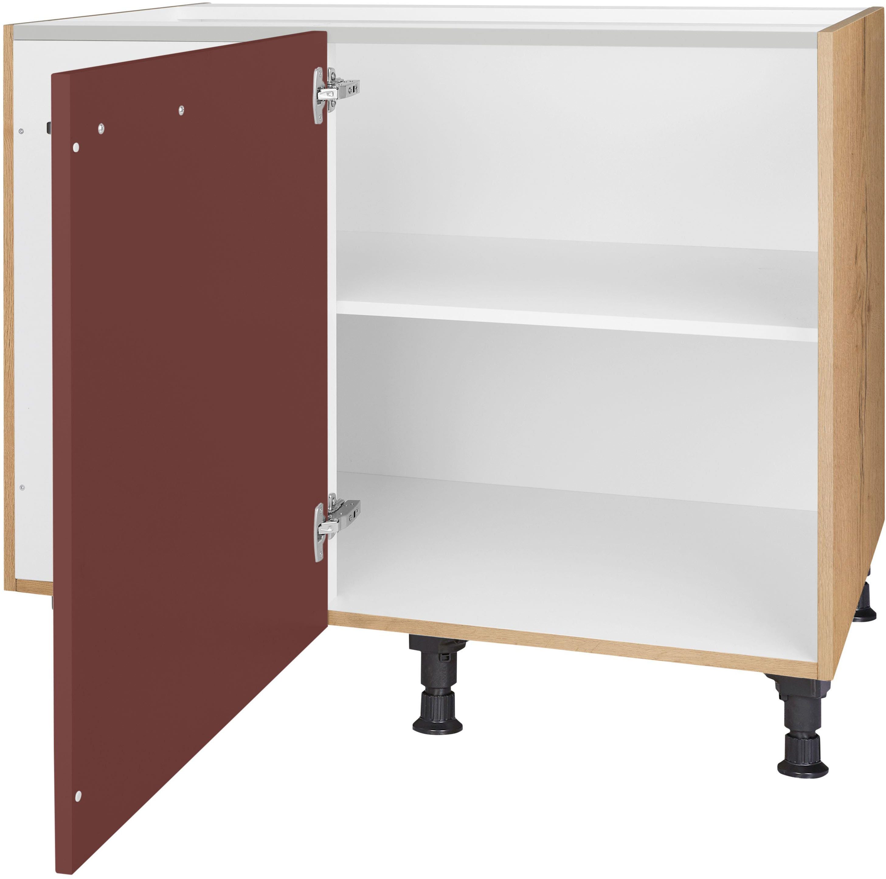 nobilia® Eckunterschrank "Easytouch", vormontiert mit höhenverstellbaren Sockelfüßen, Breite 100 cm