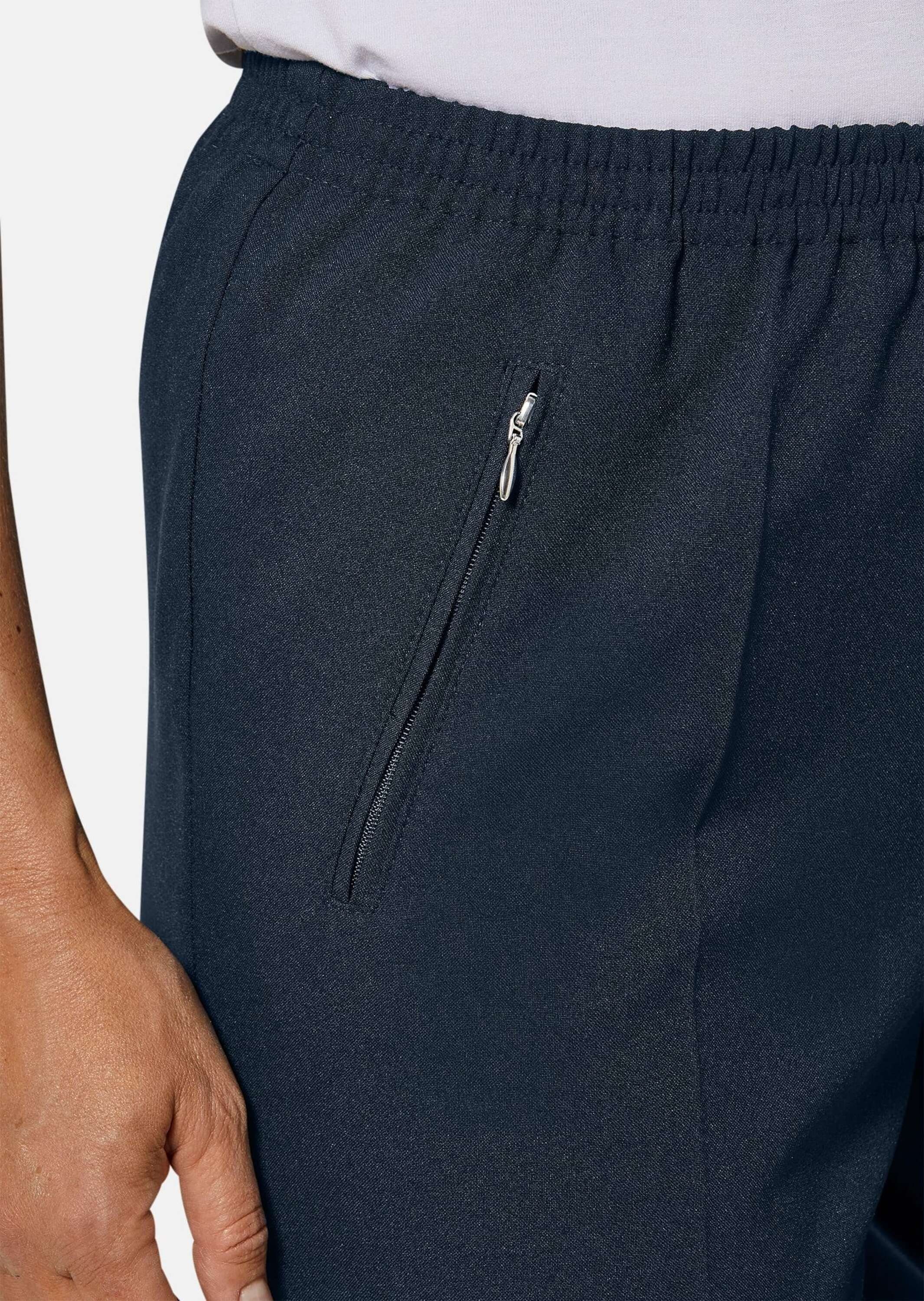 GOLDNER Schlupfhose Kurzgröße: Komfortable Reisehose mit Bügelfalte Unifarbenes Design mit praktischem Schlupfbund – Bild 5 von 5