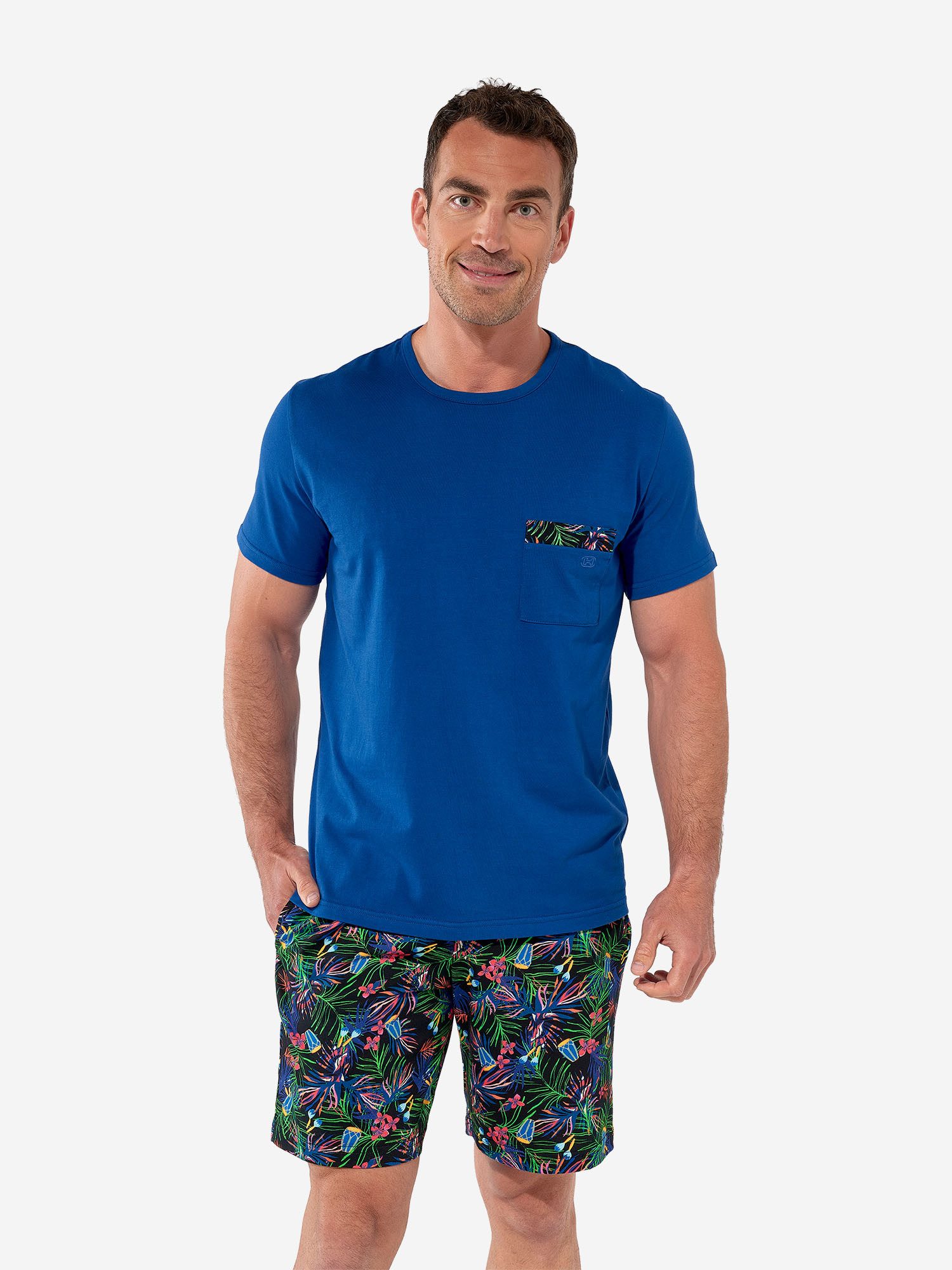 Hom Pyjama Short Sleepwear Havana (2 tlg) Schlafanzug, Pyjama Set, Nachtwäsche