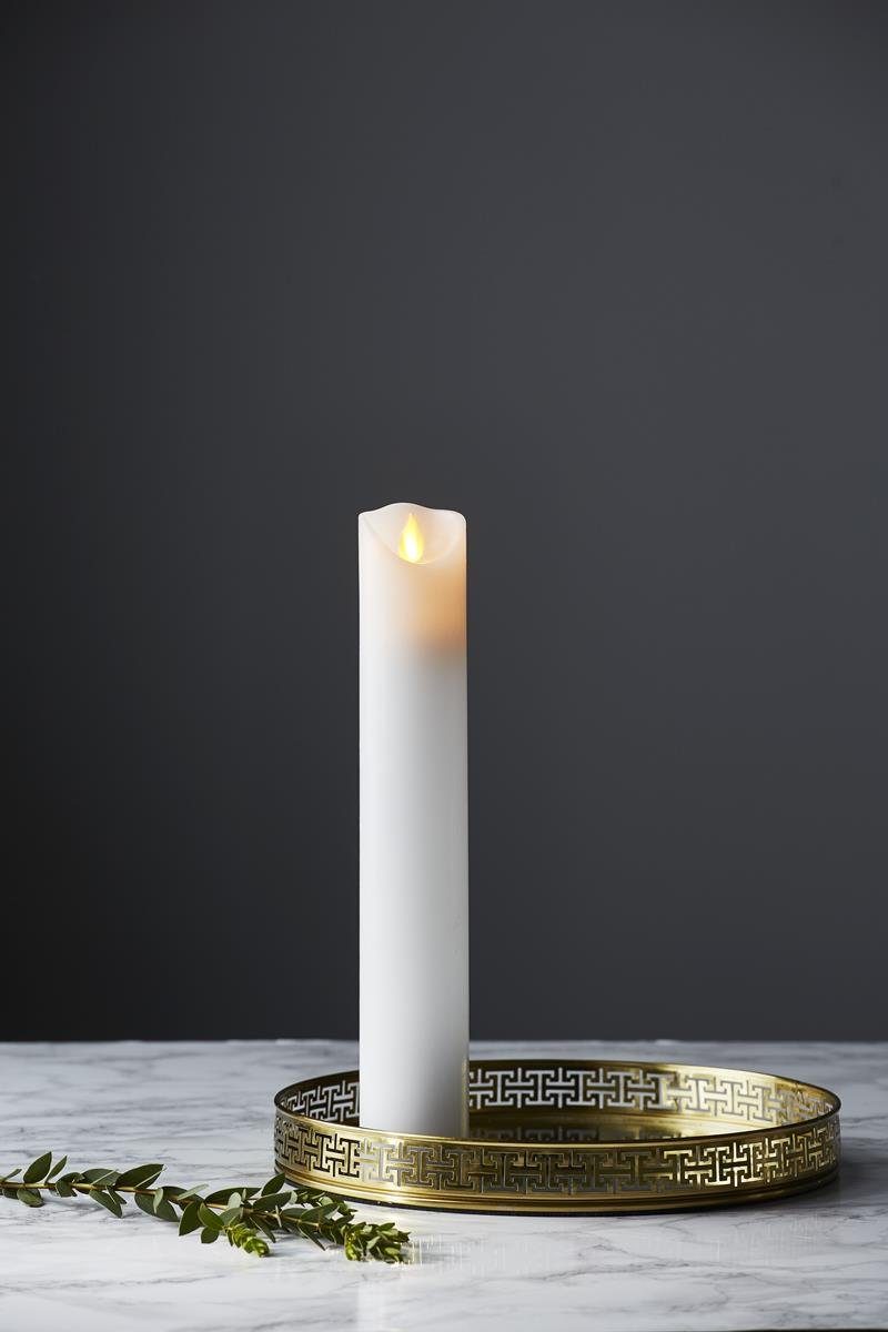 STAR TRADING LED-Kerze »LED Stumpenkerze Taufkerze Kirchenkerze Echtwachs  flackernd H: 30cm Timer weiß« online kaufen | OTTO