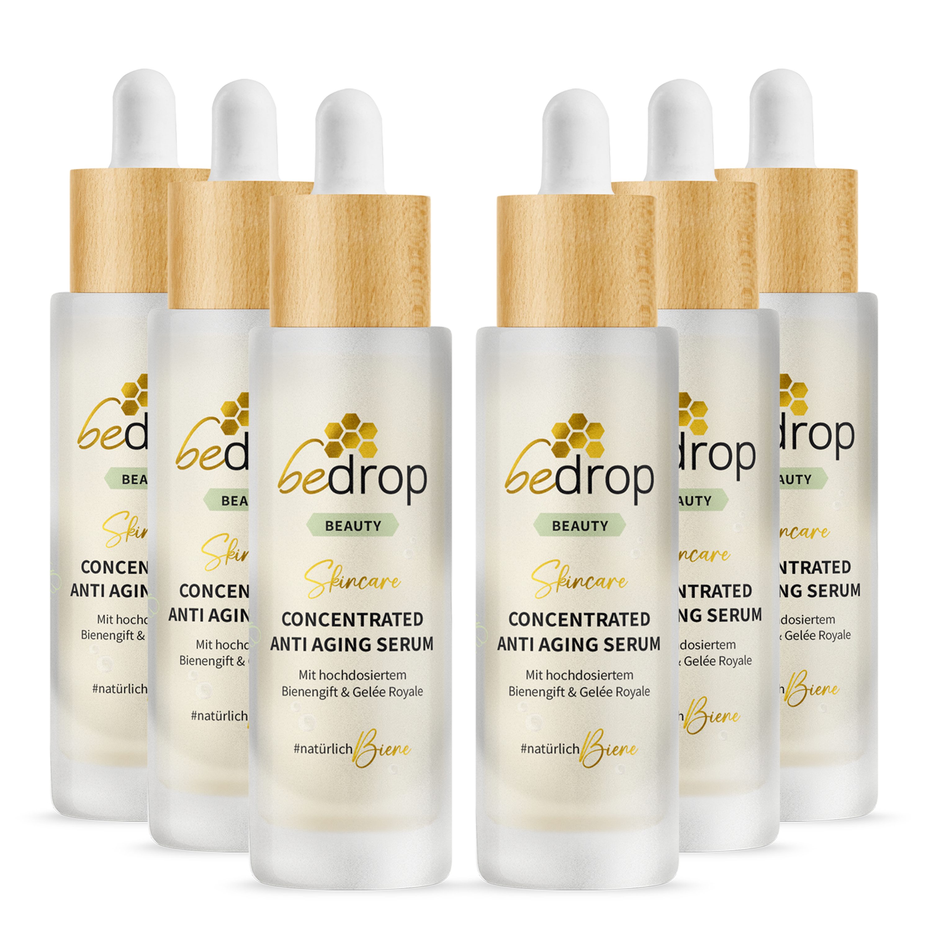 bedrop Anti-Falten-Serum CONCENTRATED ANTI AGING SERUM mit hochdosiertem Bienengift - 30ml Falten Creme für Gesicht I Straffende Creme mit Anti-Aging Effekt, Reichhaltiges Gesichtsserum, einzigartig mit straffendem Bienengift