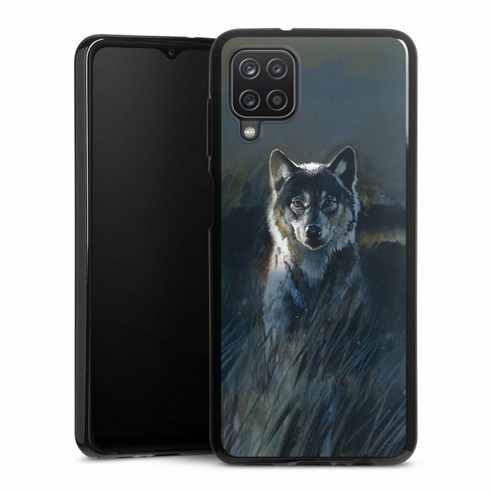 DeinDesign Handyhülle Wolf Natur Malerei Wolf 2 Samsung Galaxy A12 Silikon Hülle Bumper Case Handy Schutzhülle