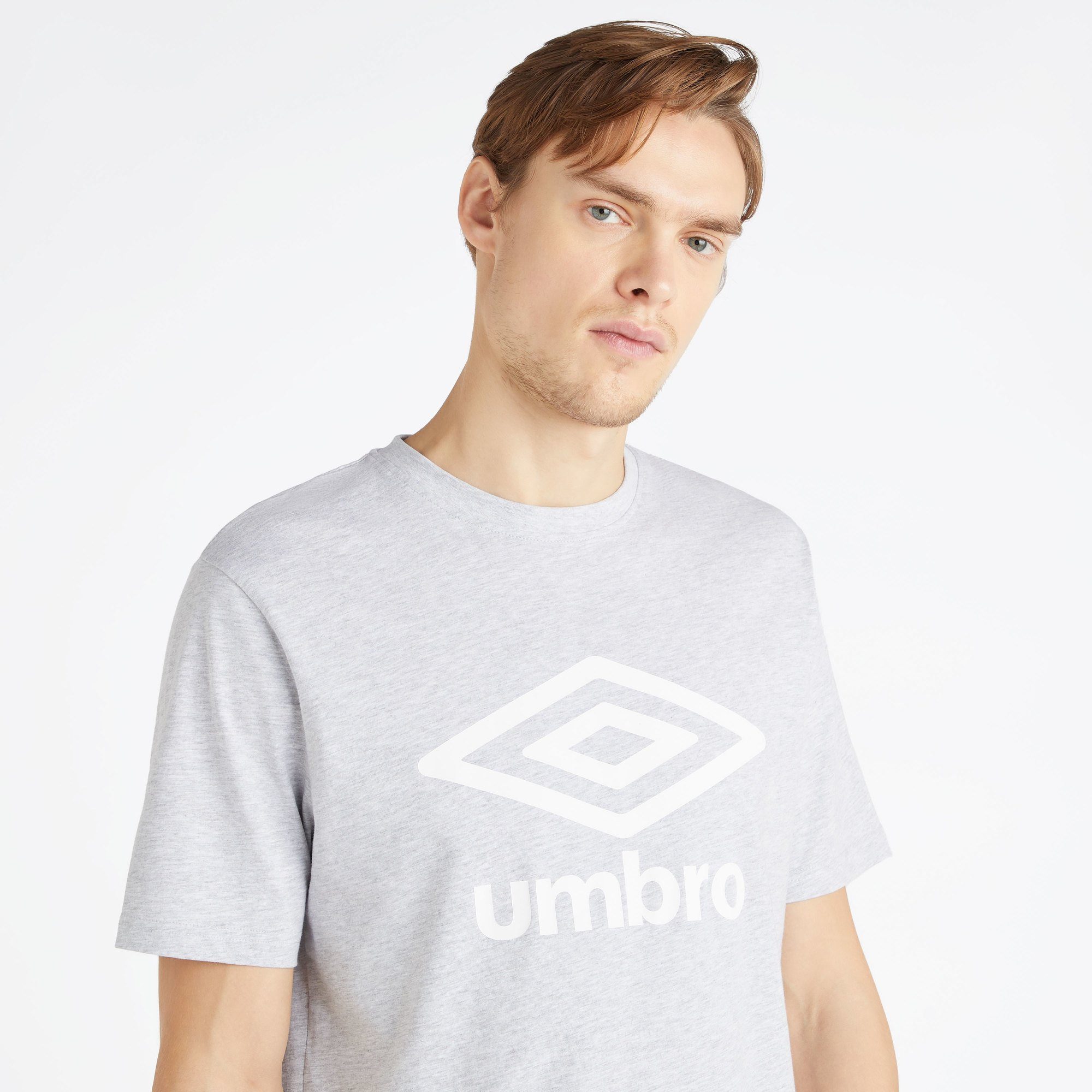 Umbro T-Shirt Big Logo (Baumwolle) grau/weiss Herren