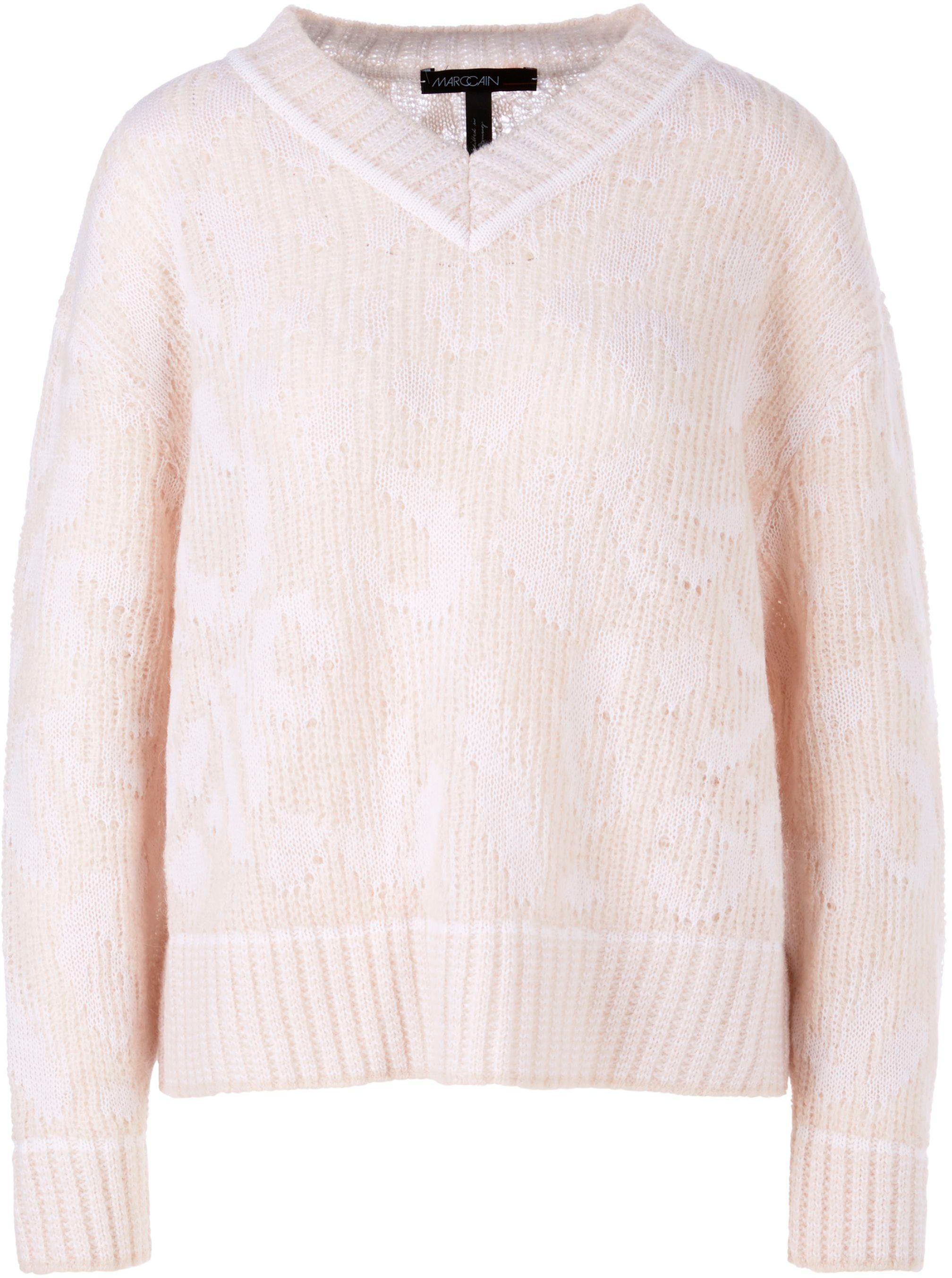 "Sports Damenmode V-Ausschnitt-Pullover Sweater Crossing" in Gemusterter Germany Animal Premium Marc Cain – Knitted