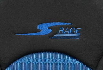 WALSER Autositzauflage Universal Polyester Auto Sitzauflage S-Race blau, waschbar