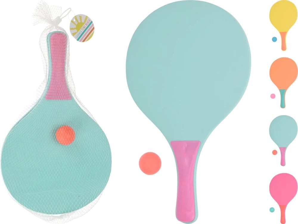 Sport-Knight® Softballschläger Beachball Tennis-Set, robust und wasserfest, Kunststoff, (Seit mit 2 Schlägern & 1 Ball), Wasserfestes Design