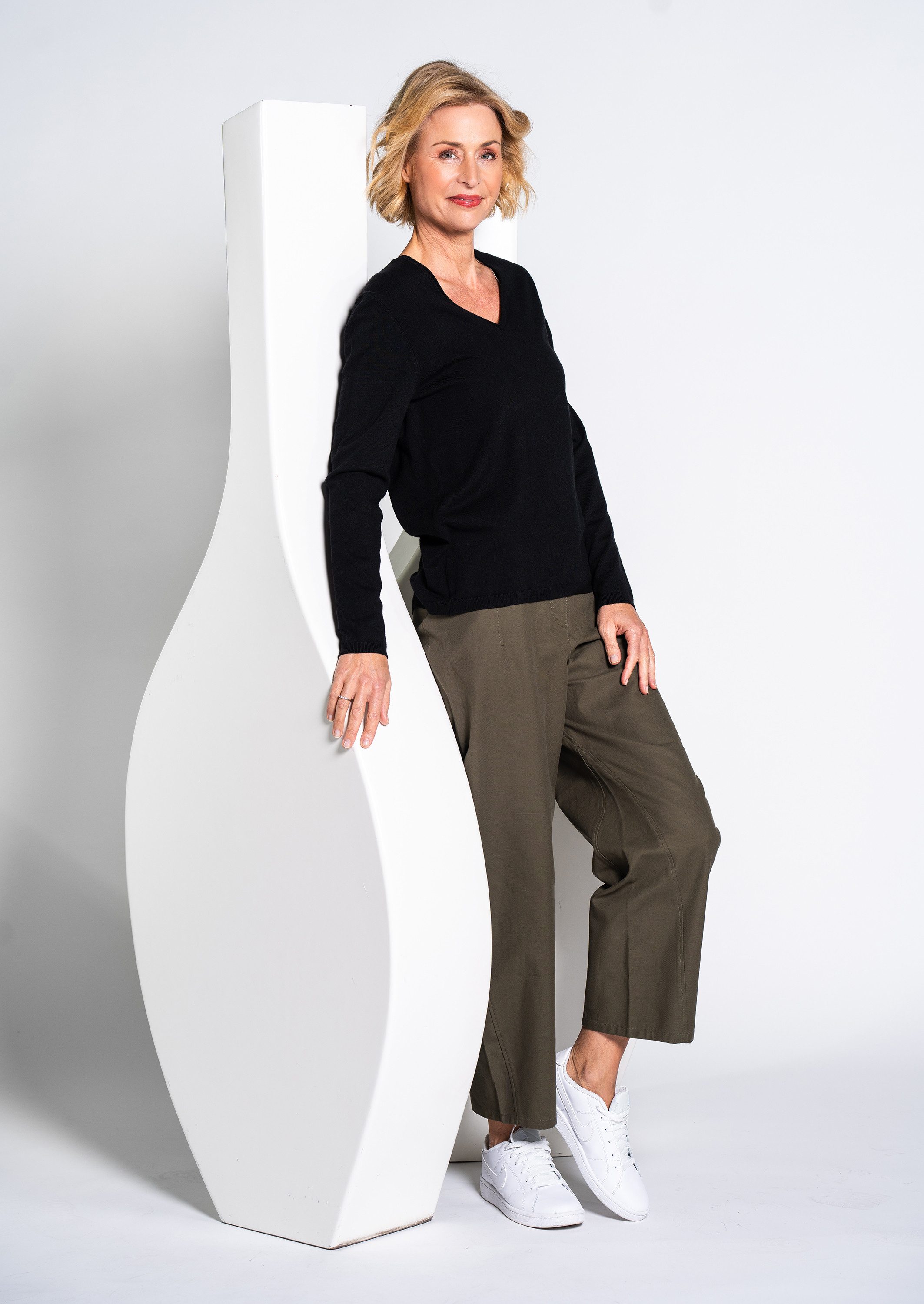 Clarina Strickpullover Viskose-Polyamid Mischung