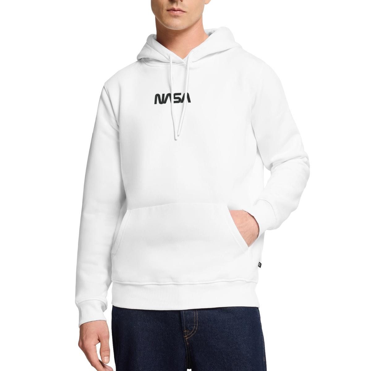 Spreadshirt Hoodie NASA Logo Schwarz Stick Herren Premium Hoodie (1-tlg)