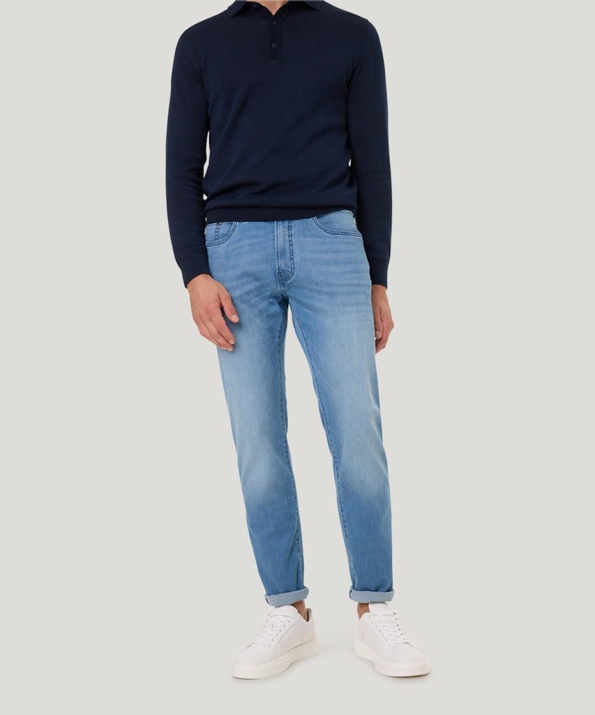 5-Pocket-Jeans PC-Lyon light blue used mustache