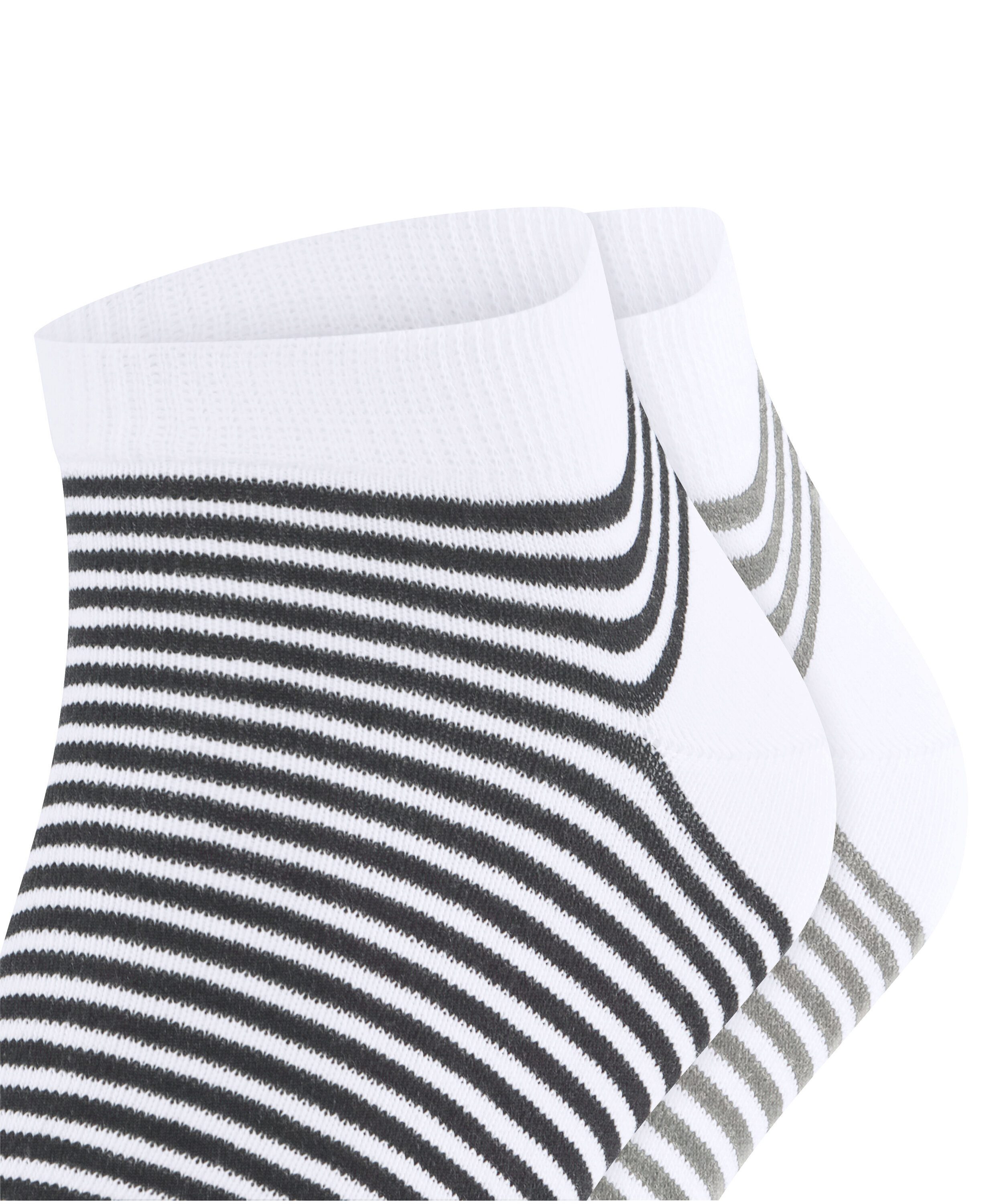 Esprit Sneakersocken Fine Line (2 Paar) gestreift, schmales Bündchen, bequem