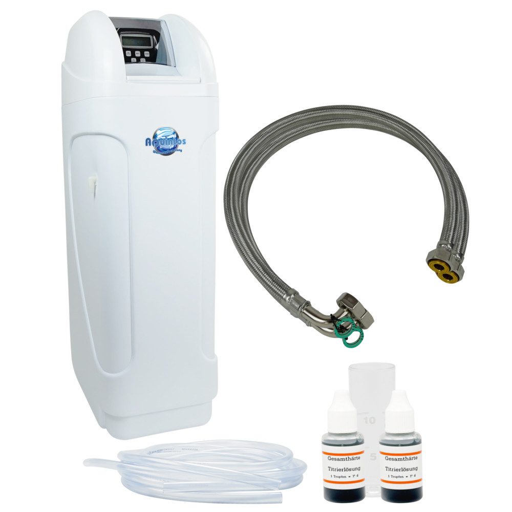 Aquintos Wasseraufbereitung Kalkfilter Aquintos MKC60 TOP-Line Wasserenthärtungsanlagen Wasserentkalkungsanla, Zubehör für Mit Flexschläuchen, Für bis zu 6 Personen