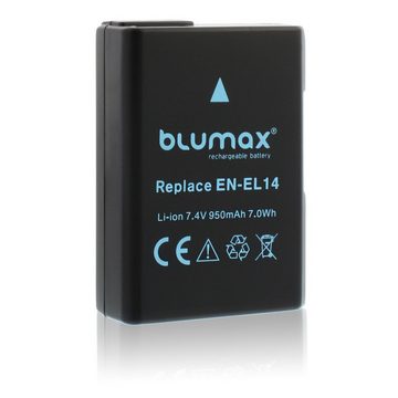 Blumax Set mit Laderr für Nikon EN-EL14 D5300 950 mAh Kamera-Ladegerät