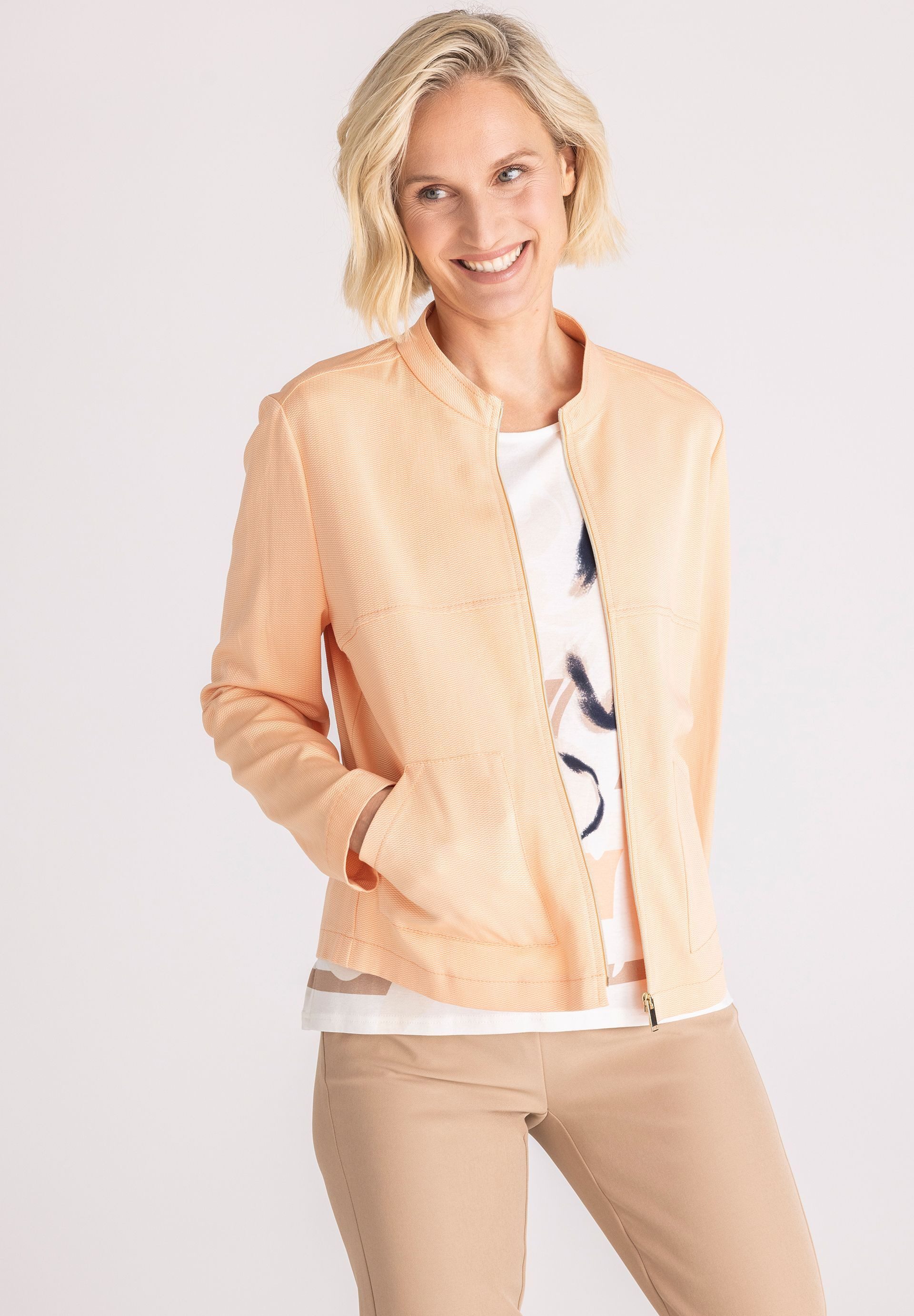 FRANK WALDER Jackenblazer mit sportivem Kragen