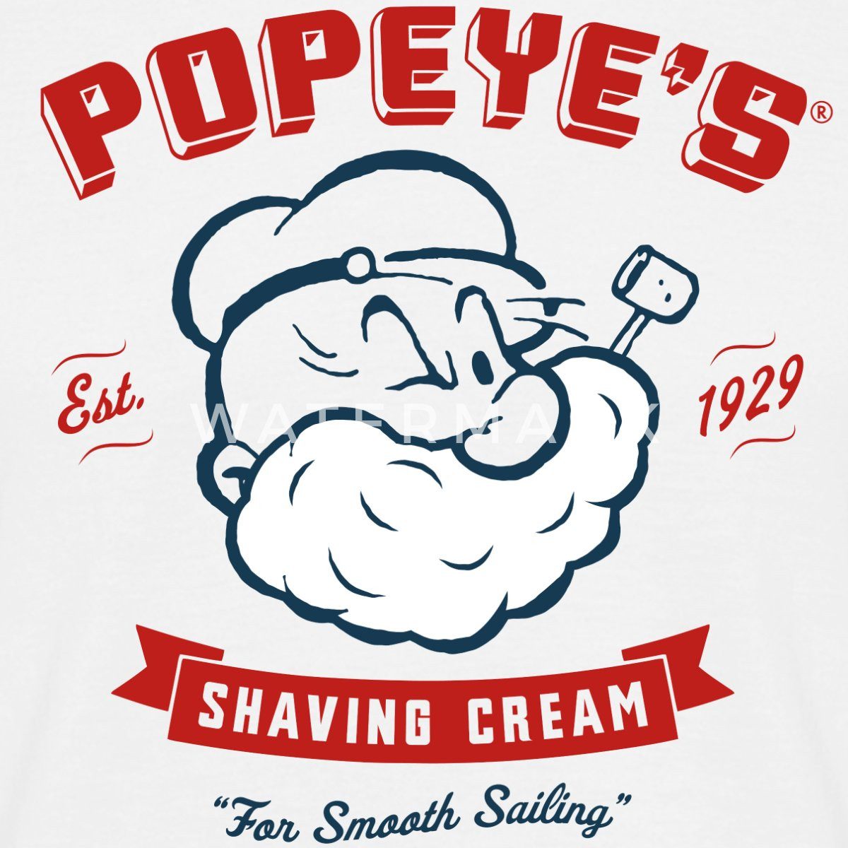 Spreadshirt T-Shirt Popeye's Shaving Cream For Smooth Sailing Männer T-Shirt (1-tlg)