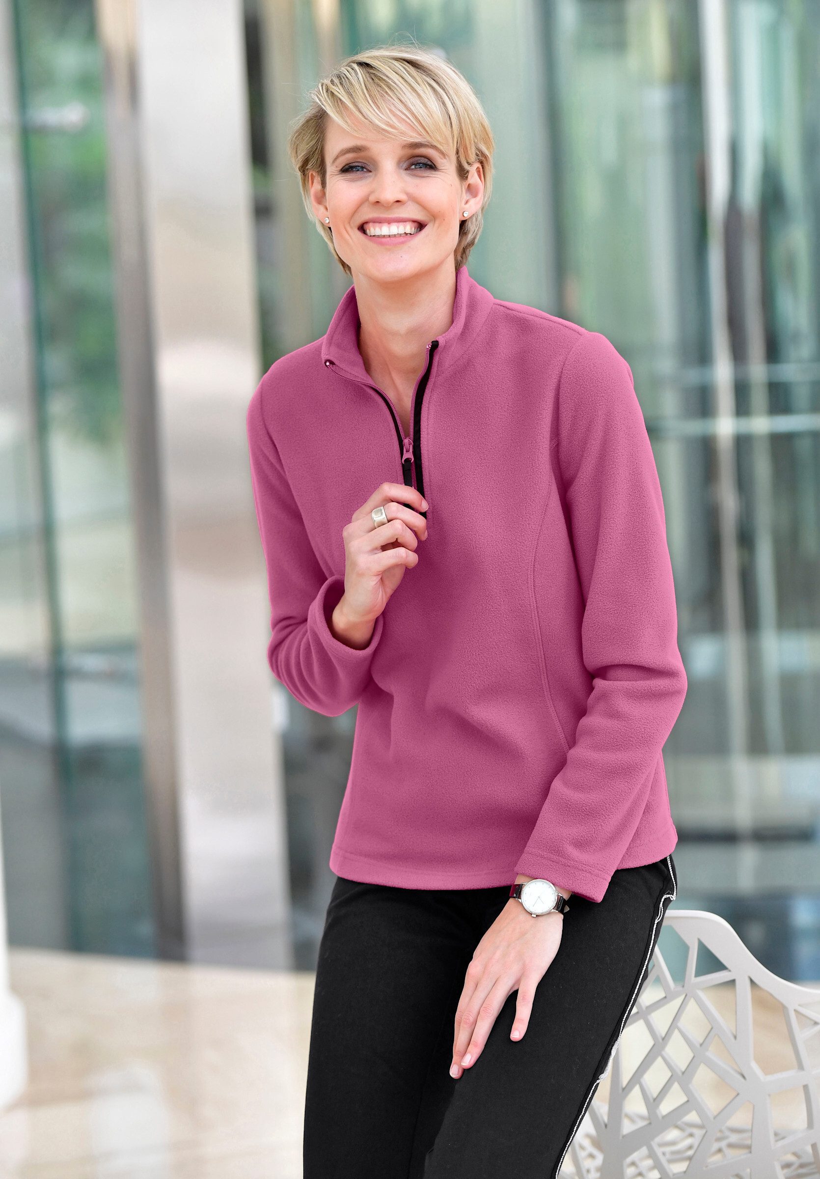 Witt Fleeceshirt Fleeceshirt . Länge ca. 62 cm günstig online kaufen