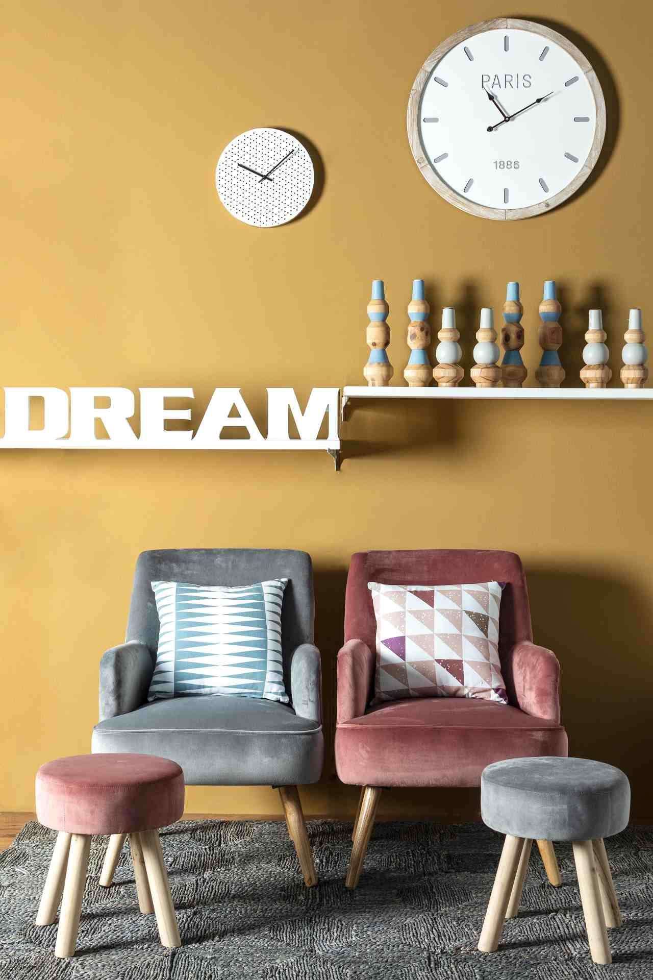 Bizzotto Hocker Adeline in Samt-Optik, Grau günstig online kaufen