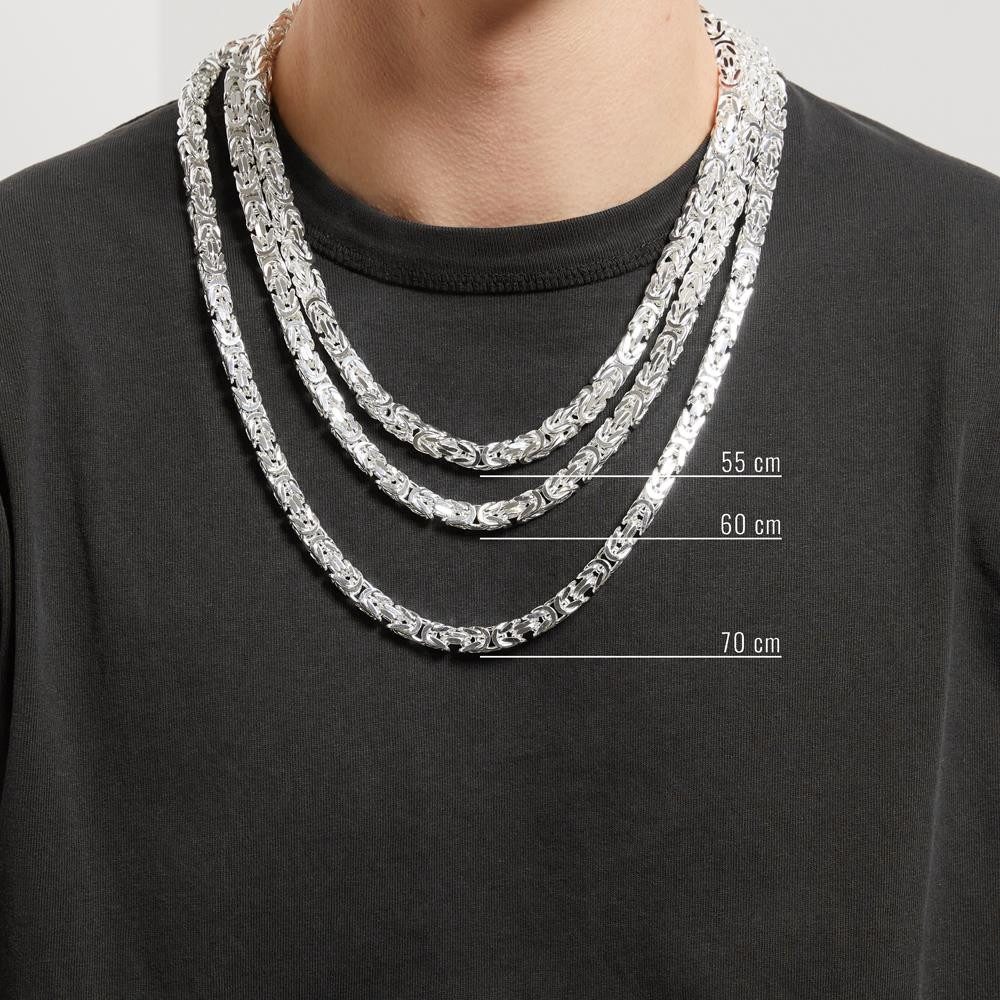 JEWLIX Königskette Massiv aus 925er Silber für Herren mit 7 mm Breite KK0070-F