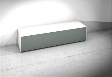 Design Objekte Lowboard Monaco TV-Möbel Soundbarvariante Schwarz 160 cm mit Akustikstofffront (1 St), Maße (BxHxT): 160 x 36 x 48 cm