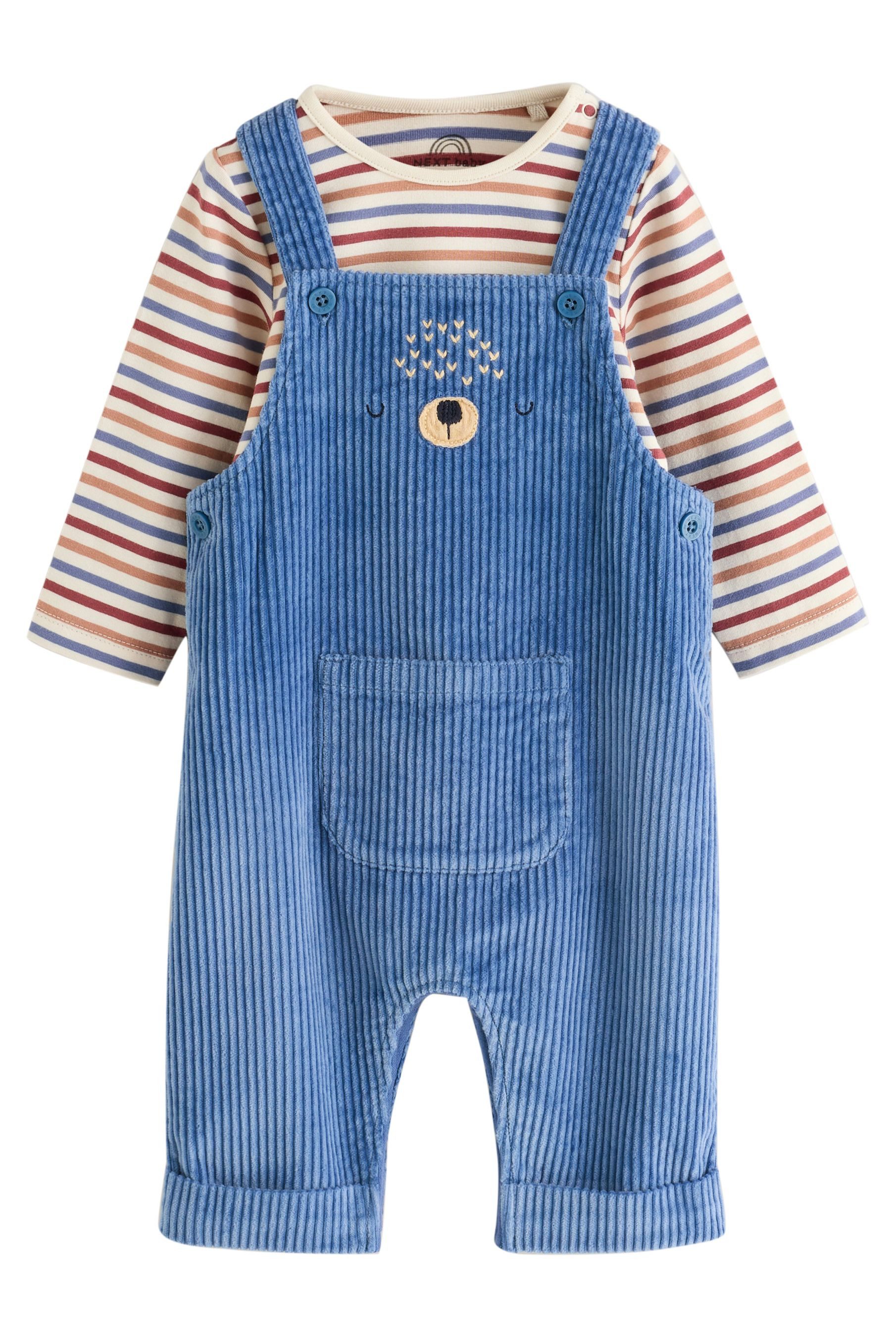 Next Body & Hose Latzhose aus Cord und Bodysuit für Babys im Set (2-tlg)