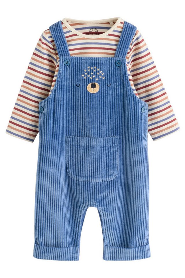 Next Body & Hose Latzhose aus Cord und Bodysuit für Babys im Set (2-tlg)