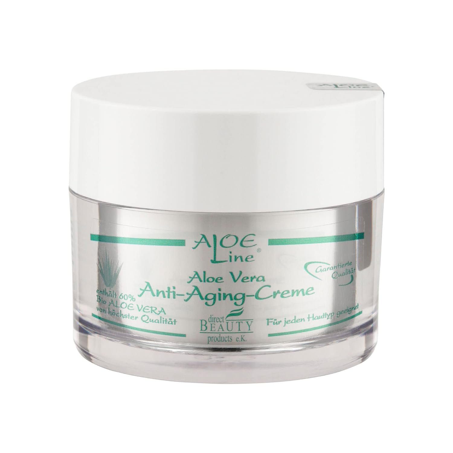 ALOE Line Anti-Aging-Creme Aloe Vera 24h Anti Aging Gesichtscreme mit 60% Bio Aloe Vera, 50ml