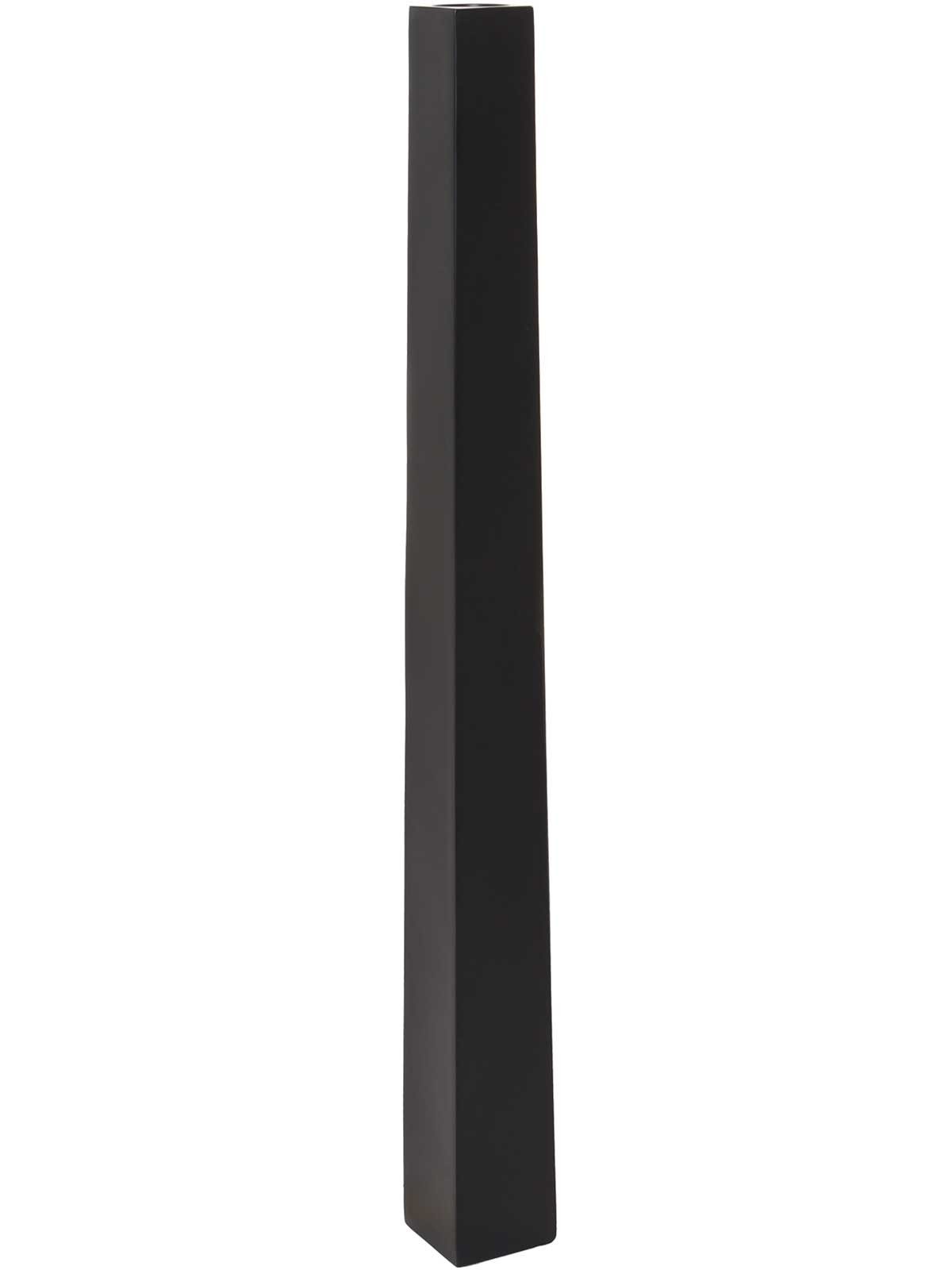 VIVANNO Bodenwindlicht Fiberglas OBELISK Säule - Schwarz Matt (1 St), 11x11x120 cm