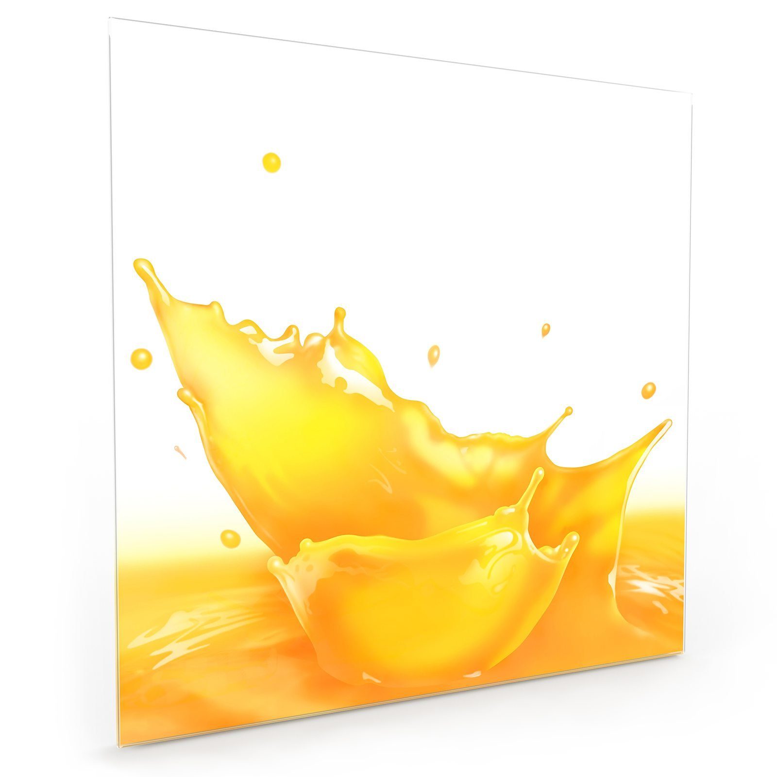 Primedeco Küchenrückwand Spritzschutz Glas Orangensaft