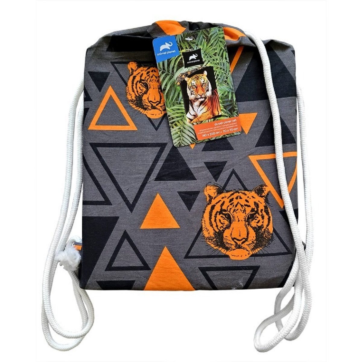 Animal Planet Bettwäsche Set Baumwolle Bettdeckenbezug 140 × 200 cm mit 70 × 90 cm Kissenbezug, 2 teilig