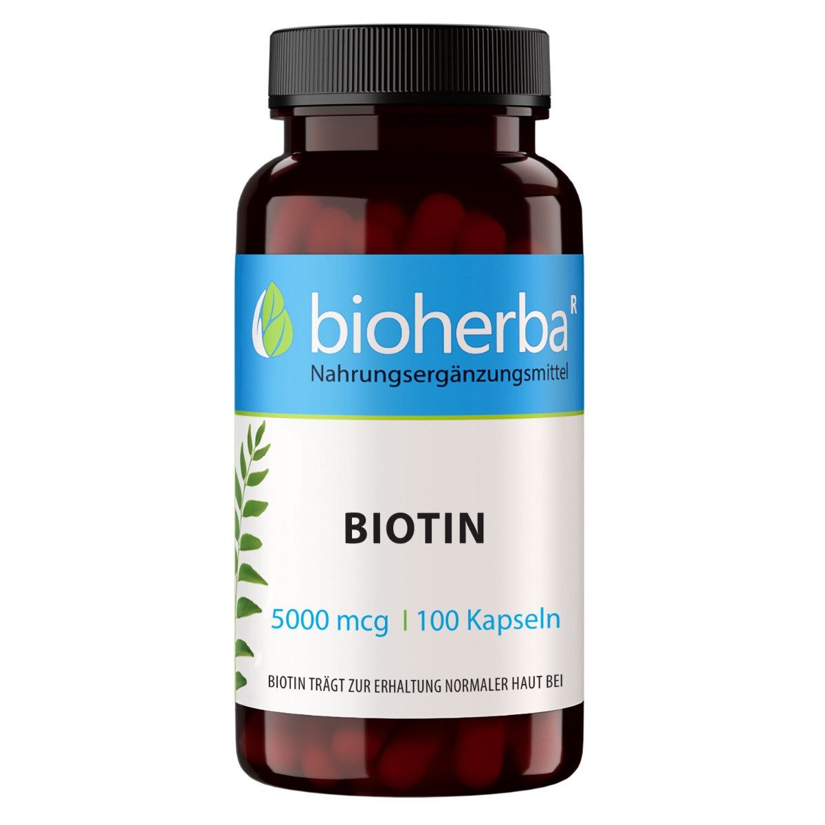 BIOHERBA R Bioherba Biotin 5000 mcg 100 Kapseln Nahrungsergänzungsmittel, 1 er