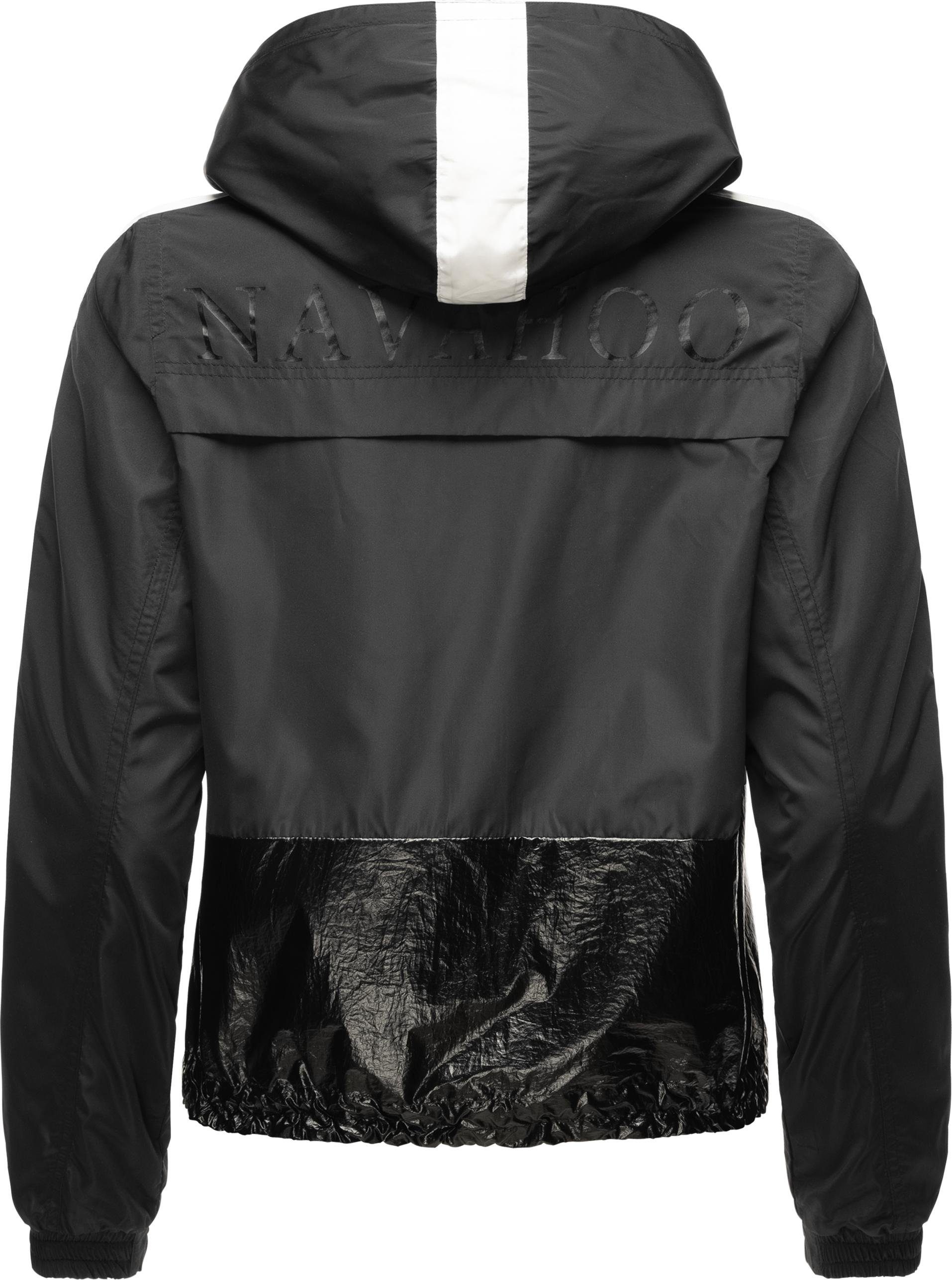 Navahoo Wendejacke Sunitaa ultraleichte 2-in-1 Kapuze schwarz mit Damen Übergangsjacke