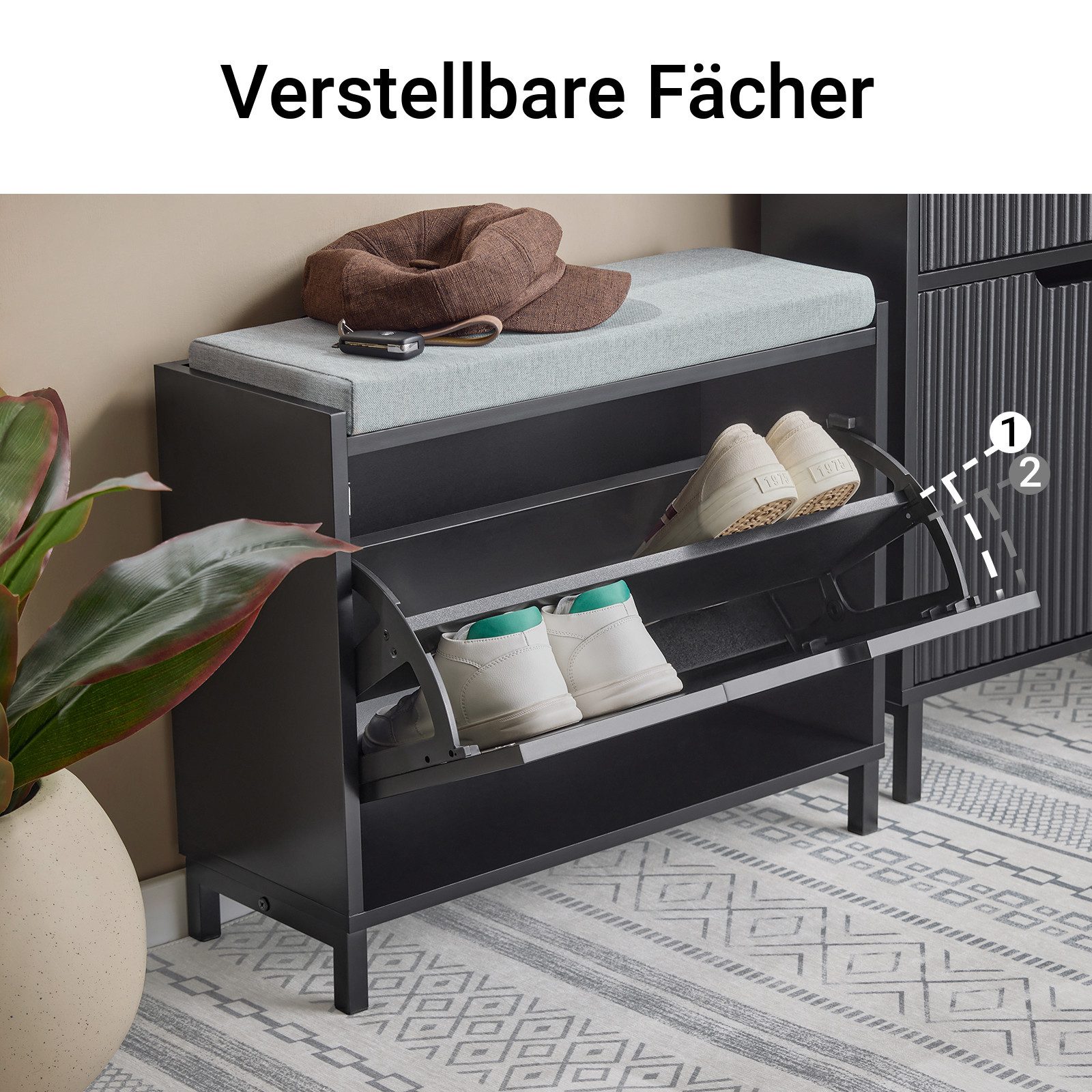 SoBuy Schuhkipper FSR151, Kommode Hoch, Flurschrank günstig online kaufen