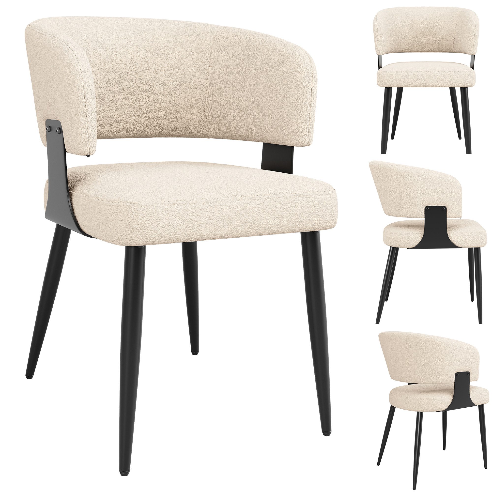 MODFU Esszimmerstuhl Make-up-Stuhl,Schminkstuhl,Luxusstuhl (4er Set Ergonom günstig online kaufen