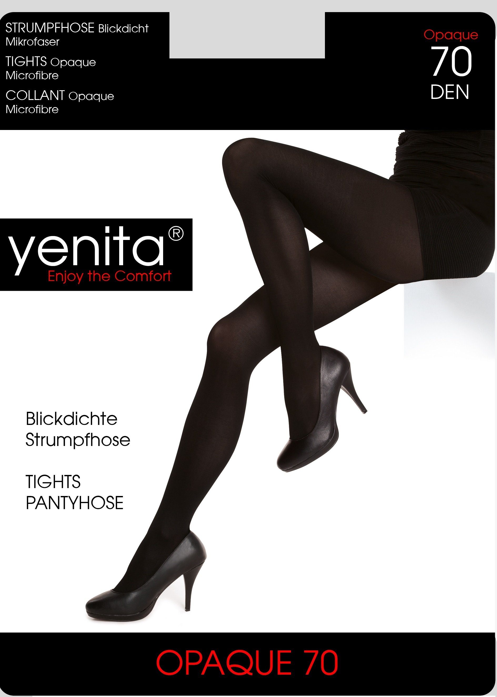Yenita® Strumpfhose (3 St) in graphit Microfaserqualität angenehmer