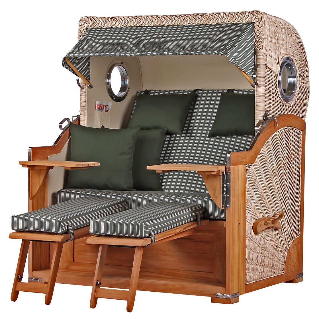 bene living Strandkorb Königssee 2,5Sitzer Teak PE shell Modell