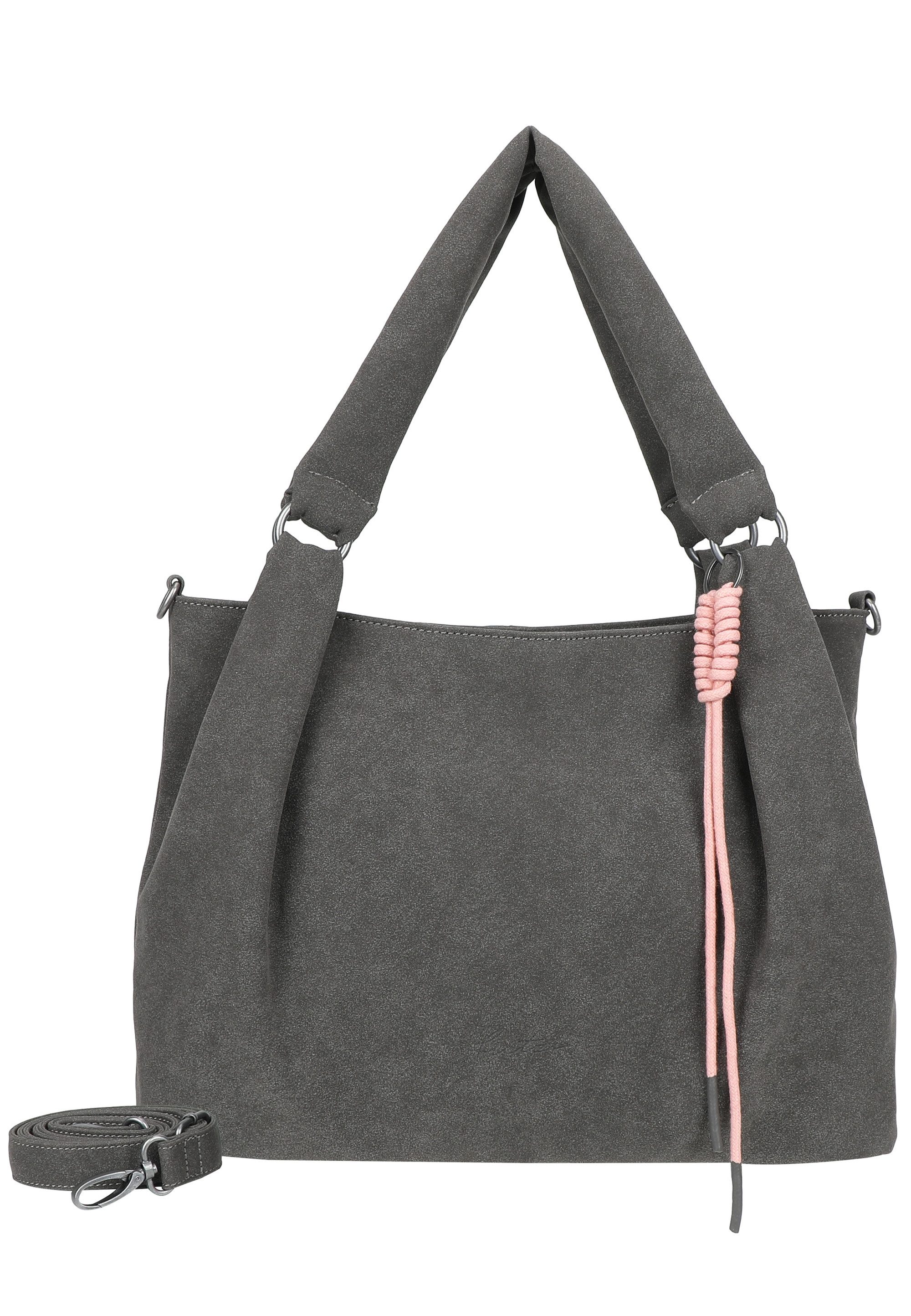 Henkeltasche Sue03 Suede Jacky Soft Dark Anthra