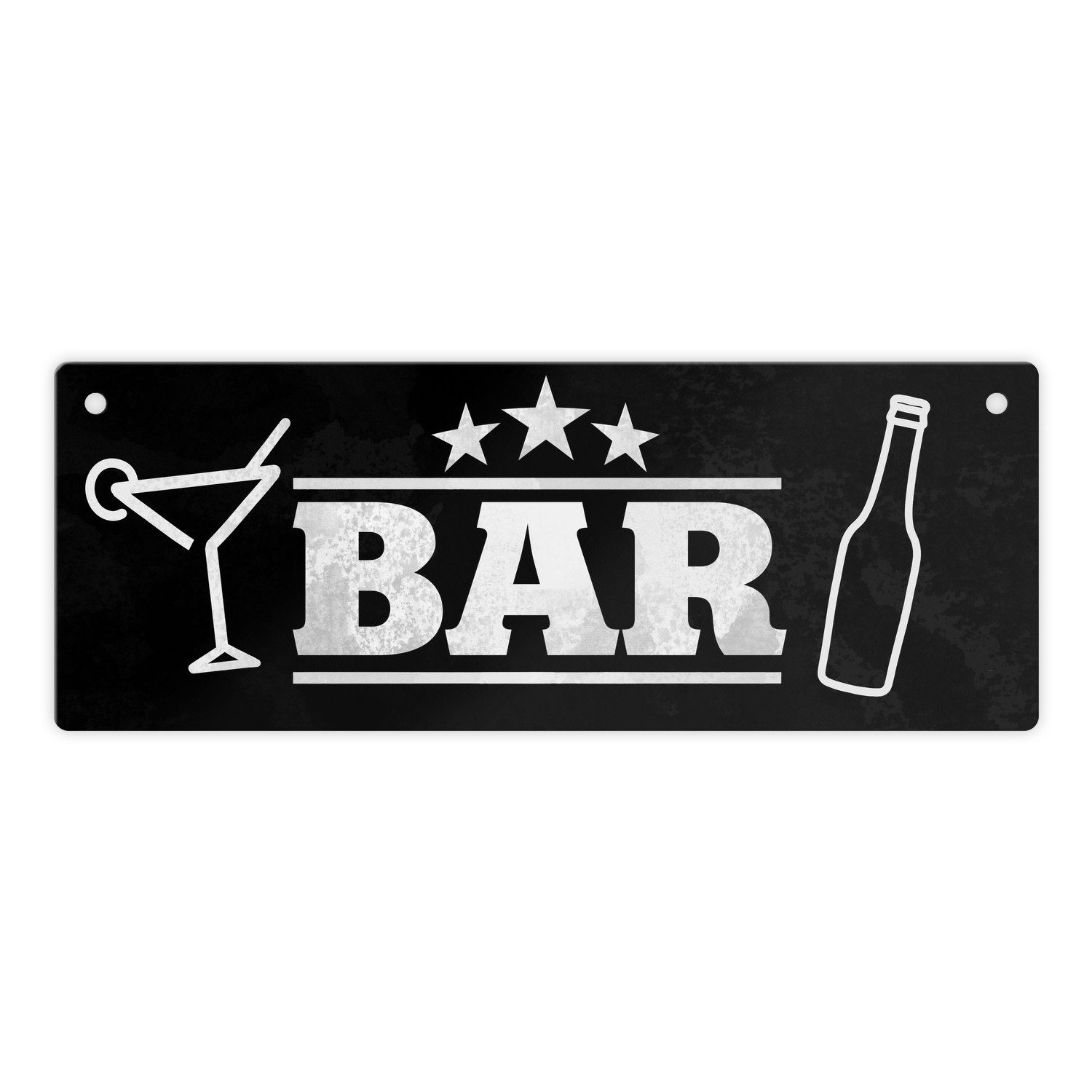 Metallschild Bar mit Cocktail und Bier Metallschild
