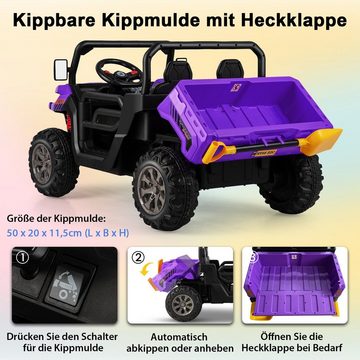 COSTWAY Elektro-Kinderauto 12V Kinderquad, 2 Sitzer, 3-8 km/h