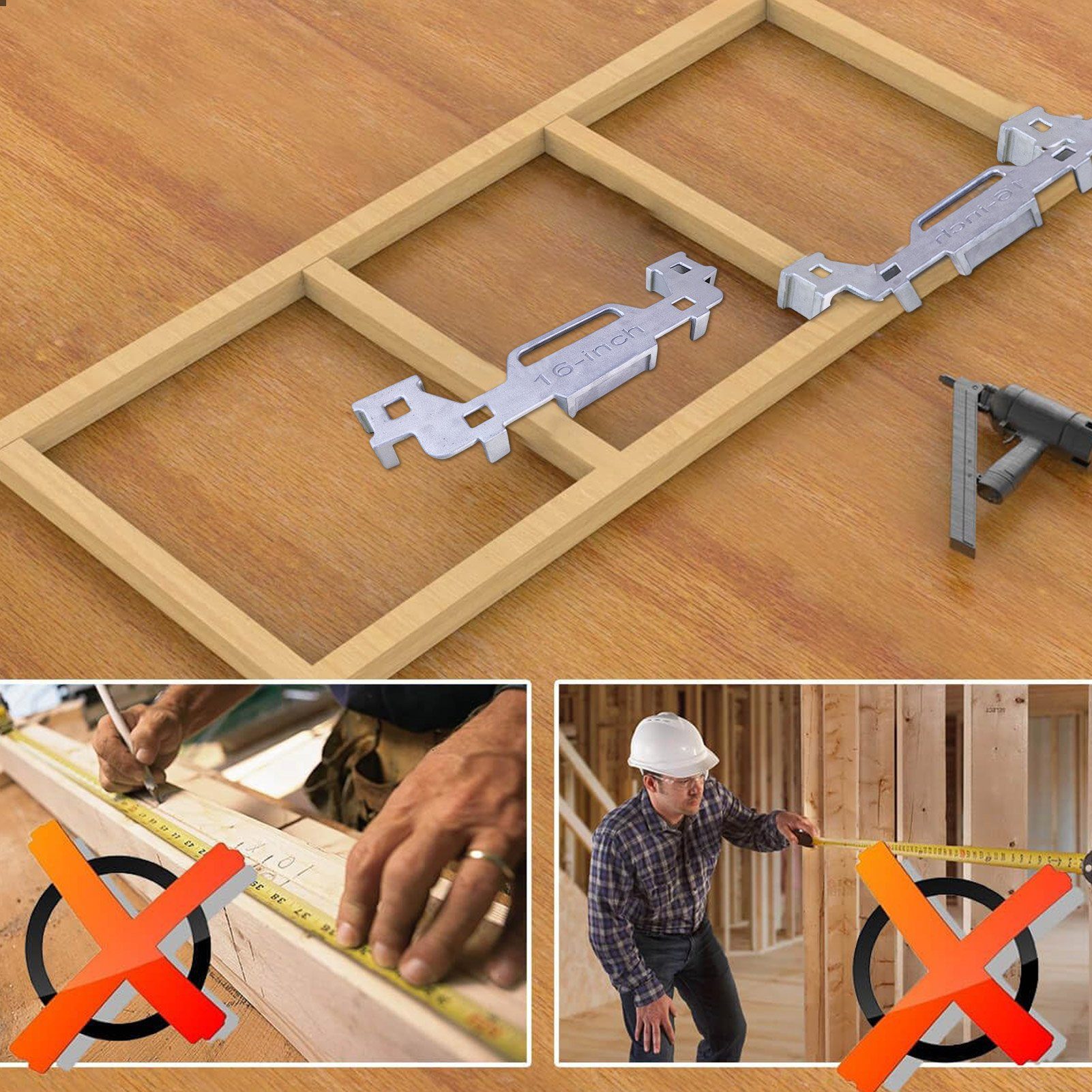 Tool, Böden On-Center genau,für – Dächer, Gelenkbolzenschelle Heimwerker-Projekte), Präzisions- oder abstandswerkzeug, Rutaqian (für Wände, Rahmenwerkzeuge Framing Leitern Rahmen