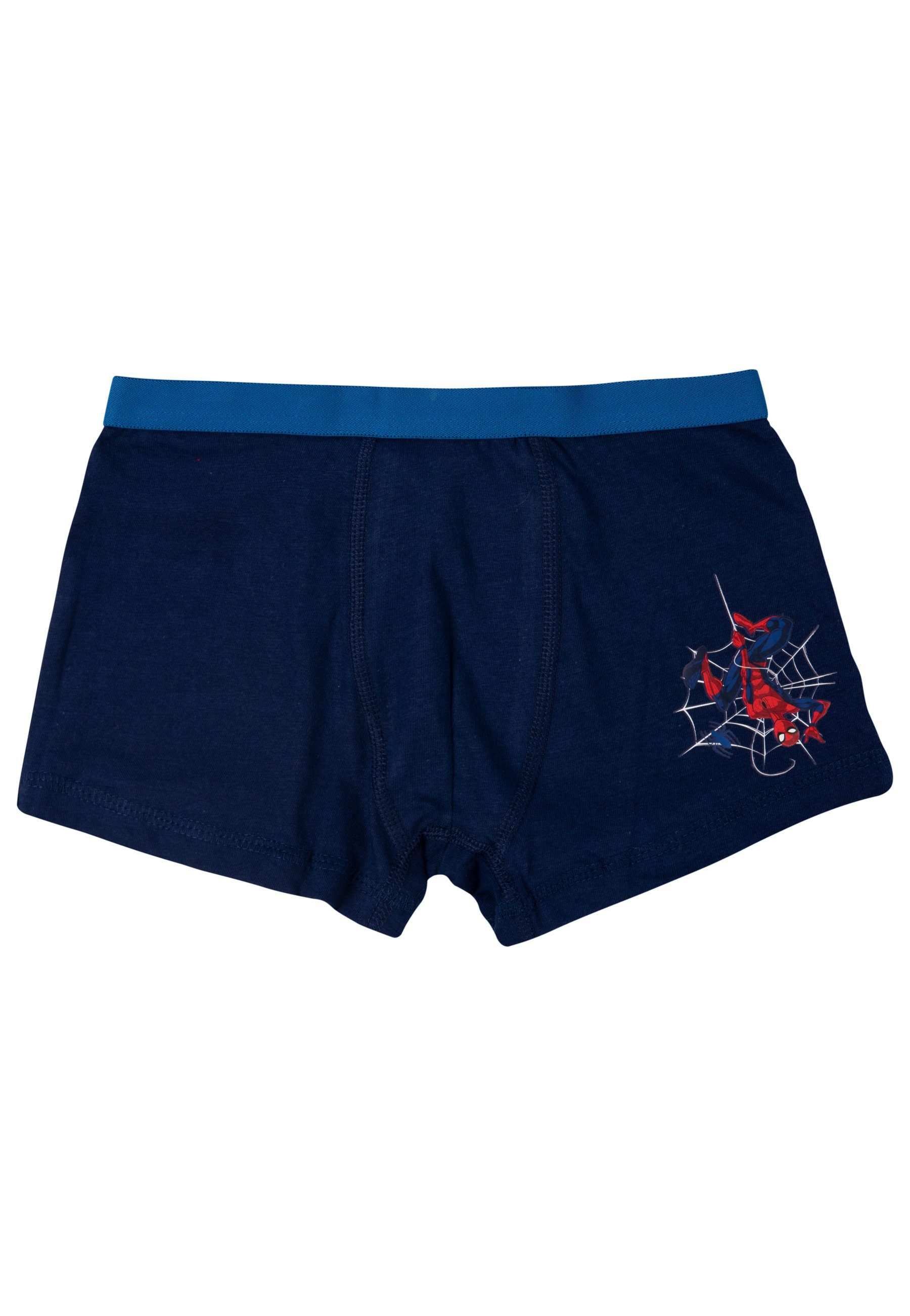 United Labels® Boxershorts Marvel - Spiderman und Spinnennetze allover, 2er-Pack
