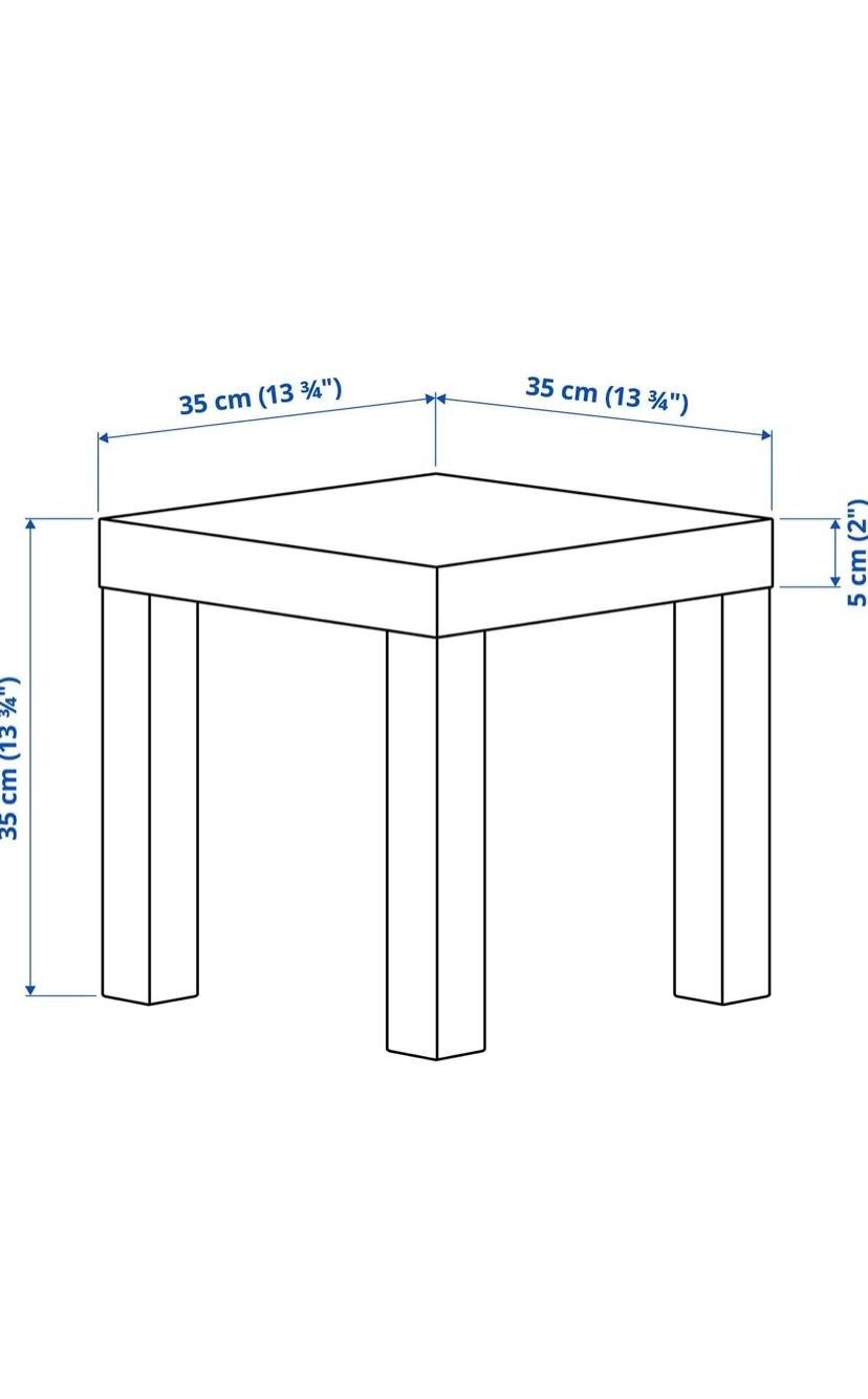 IKEA Couchtisch IKEA LACK Beistelltisch in weiß; (35x35cm), Couchtisch