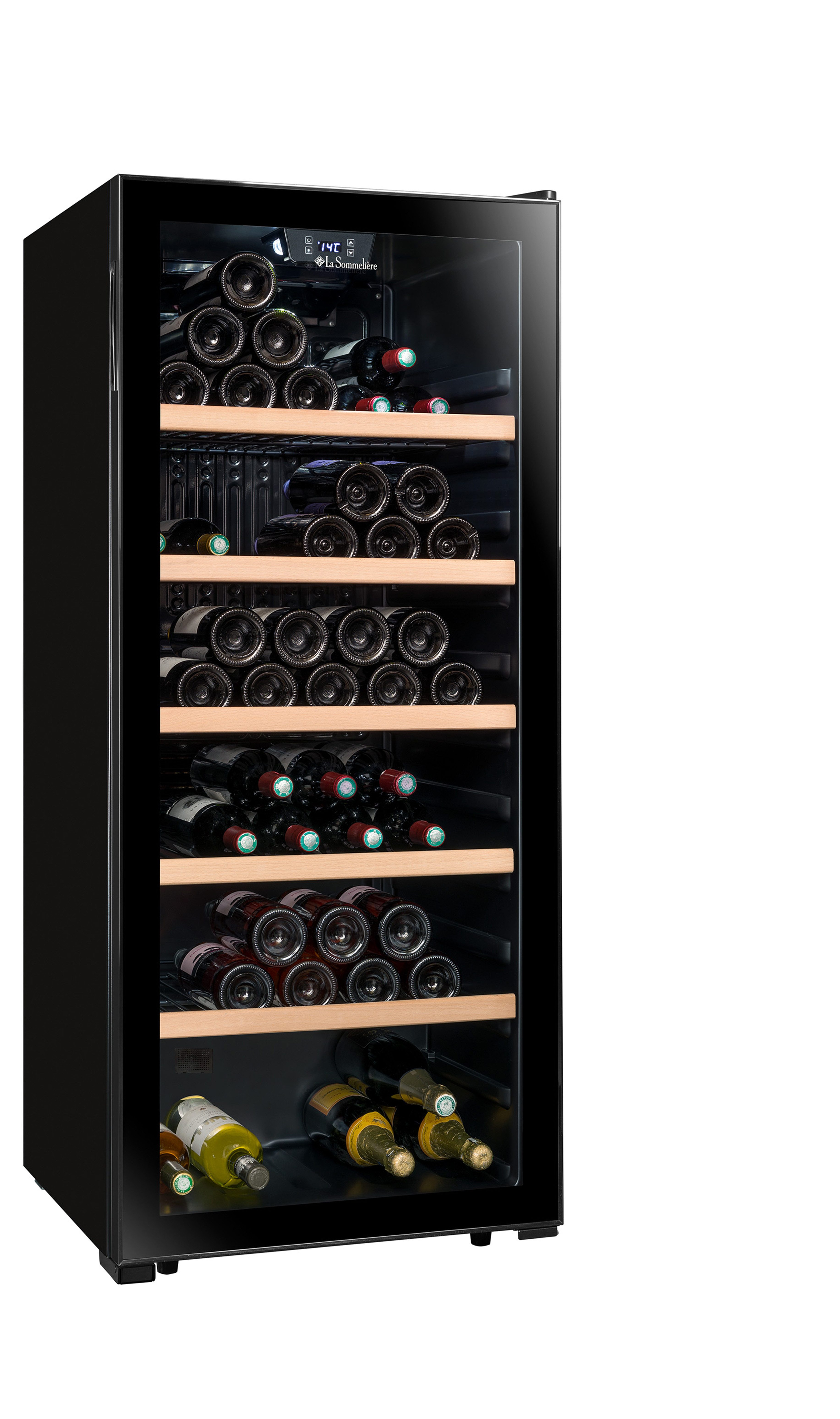 La Sommelière Weinkühlschrank LS117BLACK, für 121 Standardflaschen á 0,75l, Carbon-Filter