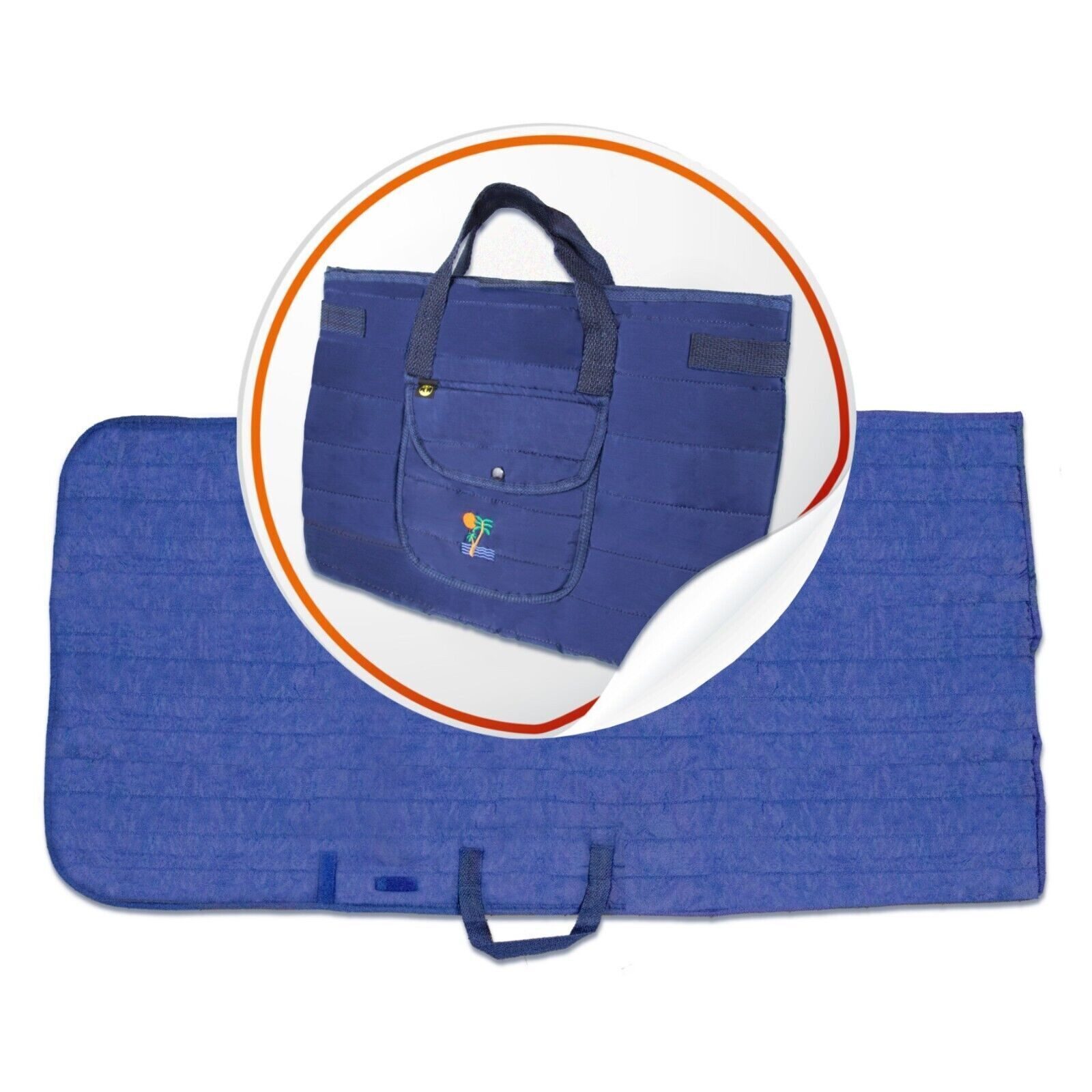Picknickdecke Beachbag Strandmatte Campingdecke Reise Thermoisoliert auch als Tasche, P-Beauty Cosmetic Accessories, Stranddecke, Picknickdecke, Campingdecke, Reisedecke