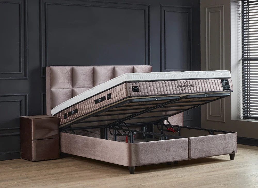 abc bedding Boxspringbett PHANTOM Voll-orthopädisches Komfortbett mit Samt günstig online kaufen