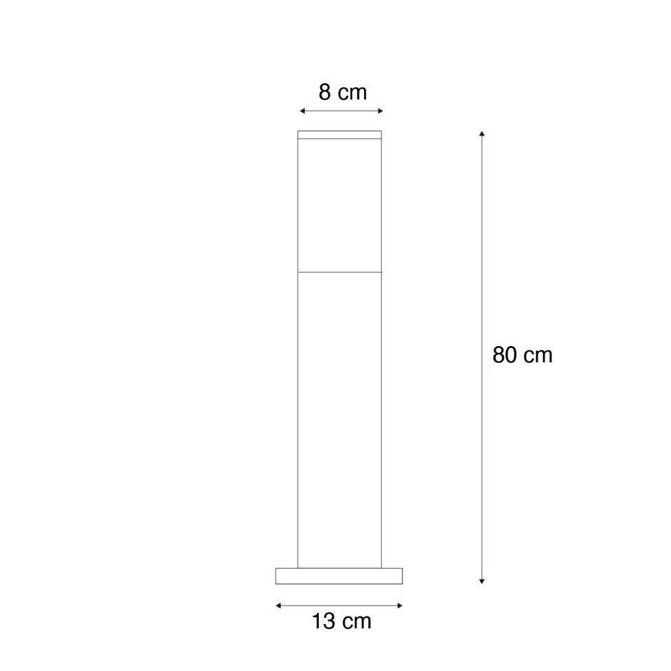 Qazqa Außen-Stehlampe Malios, ohne Leuchtmittel, Warmweiß, QAZQA Außen­poller­leuchte, e27, Braun, Aluminium, Modern
