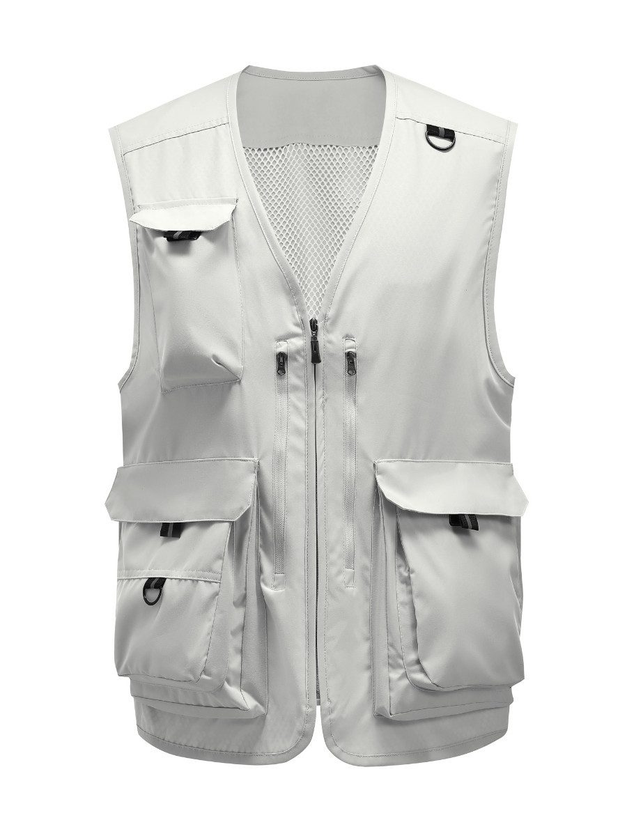 YOUTHUP Anglerweste Herren Utility Outdoorweste mit Multi Pocket Arbeitswesten